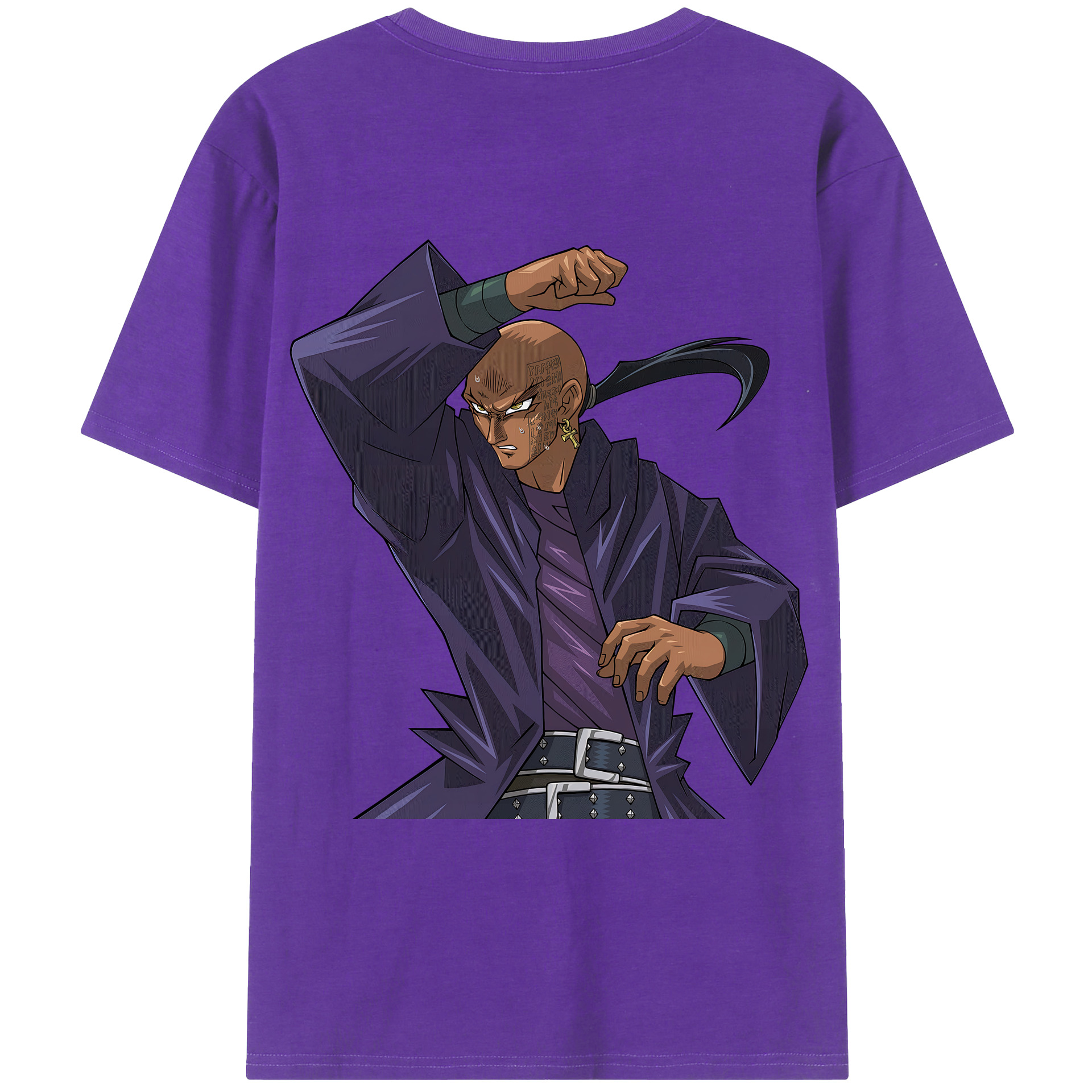 （画像用） 遊☆戯☆王 Yu-Gi-Oh! 綿100％ メンズ半袖Tシャツ（バックプリント） 通気性