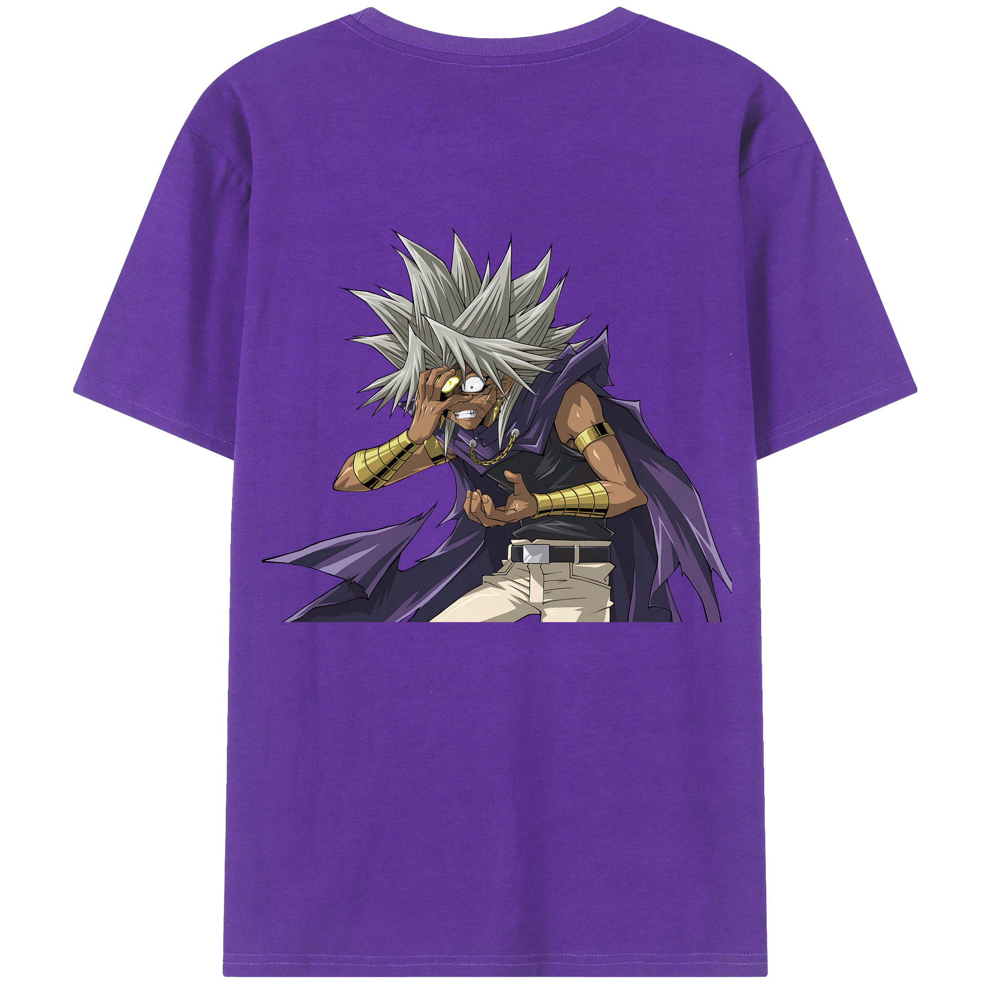 （画像用） 遊☆戯☆王 Yu-Gi-Oh! 綿100％ メンズ半袖Tシャツ（バックプリント） 通気性