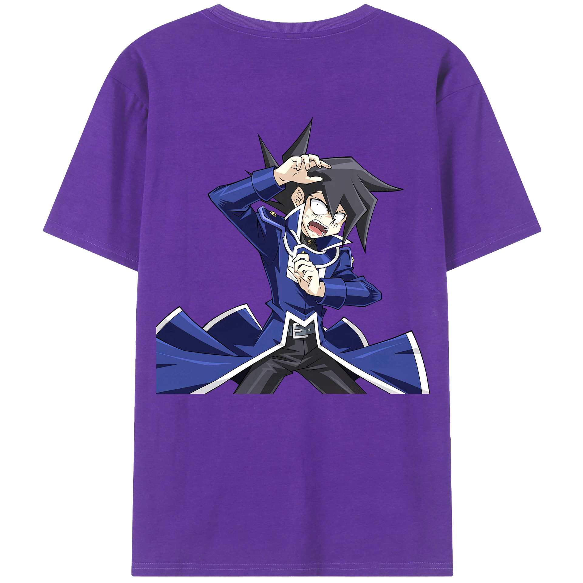 （画像用） 遊☆戯☆王 Yu-Gi-Oh! 綿100％ メンズ半袖Tシャツ（バックプリント） 通気性