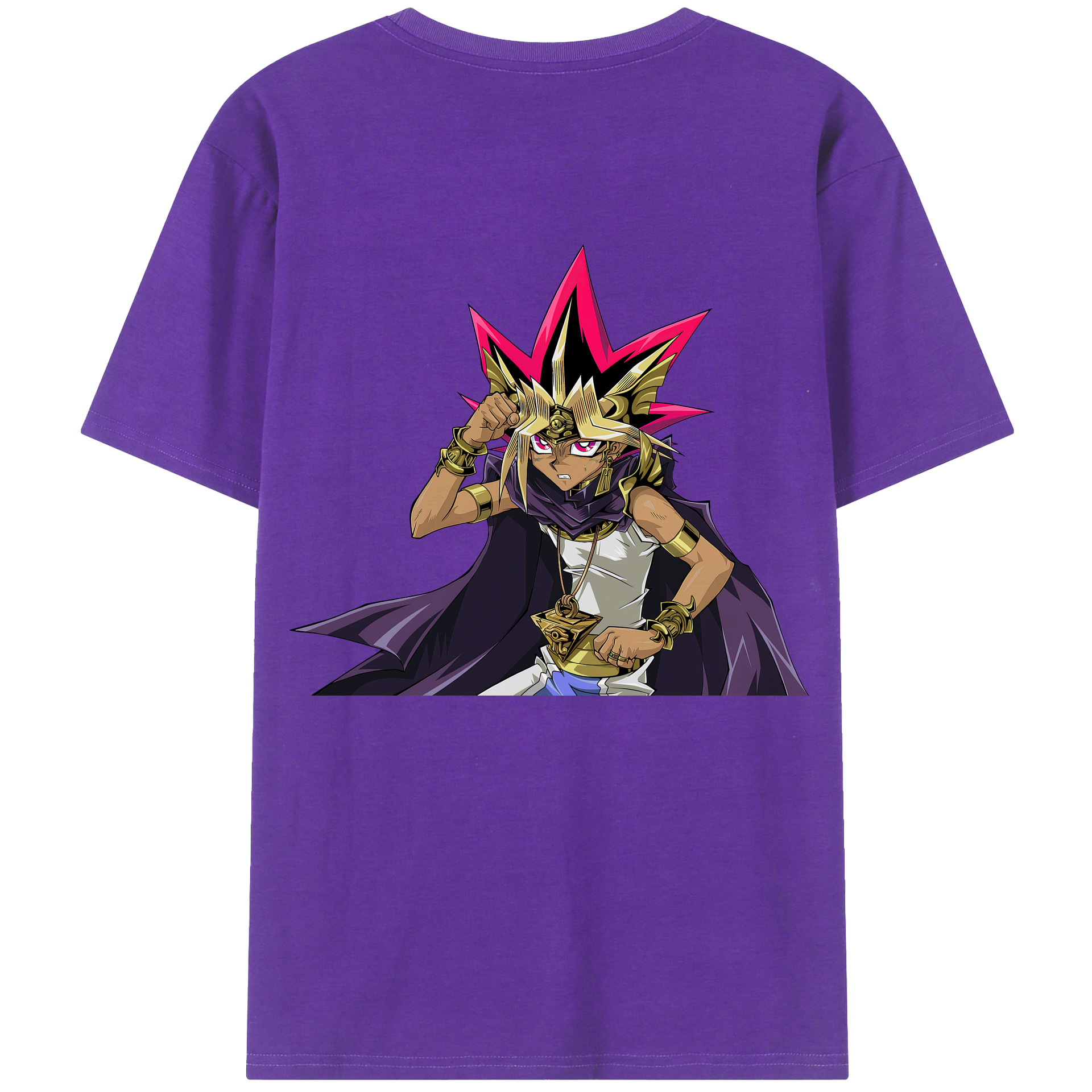 （画像用） 遊☆戯☆王 Yu-Gi-Oh! 綿100％ メンズ半袖Tシャツ（バックプリント） 通気性