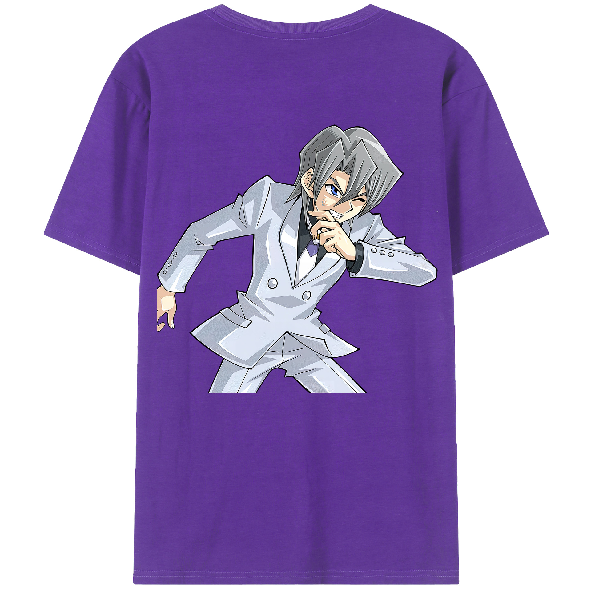 （画像用） 遊☆戯☆王 Yu-Gi-Oh! 綿100％ メンズ半袖Tシャツ（バックプリント） 通気性