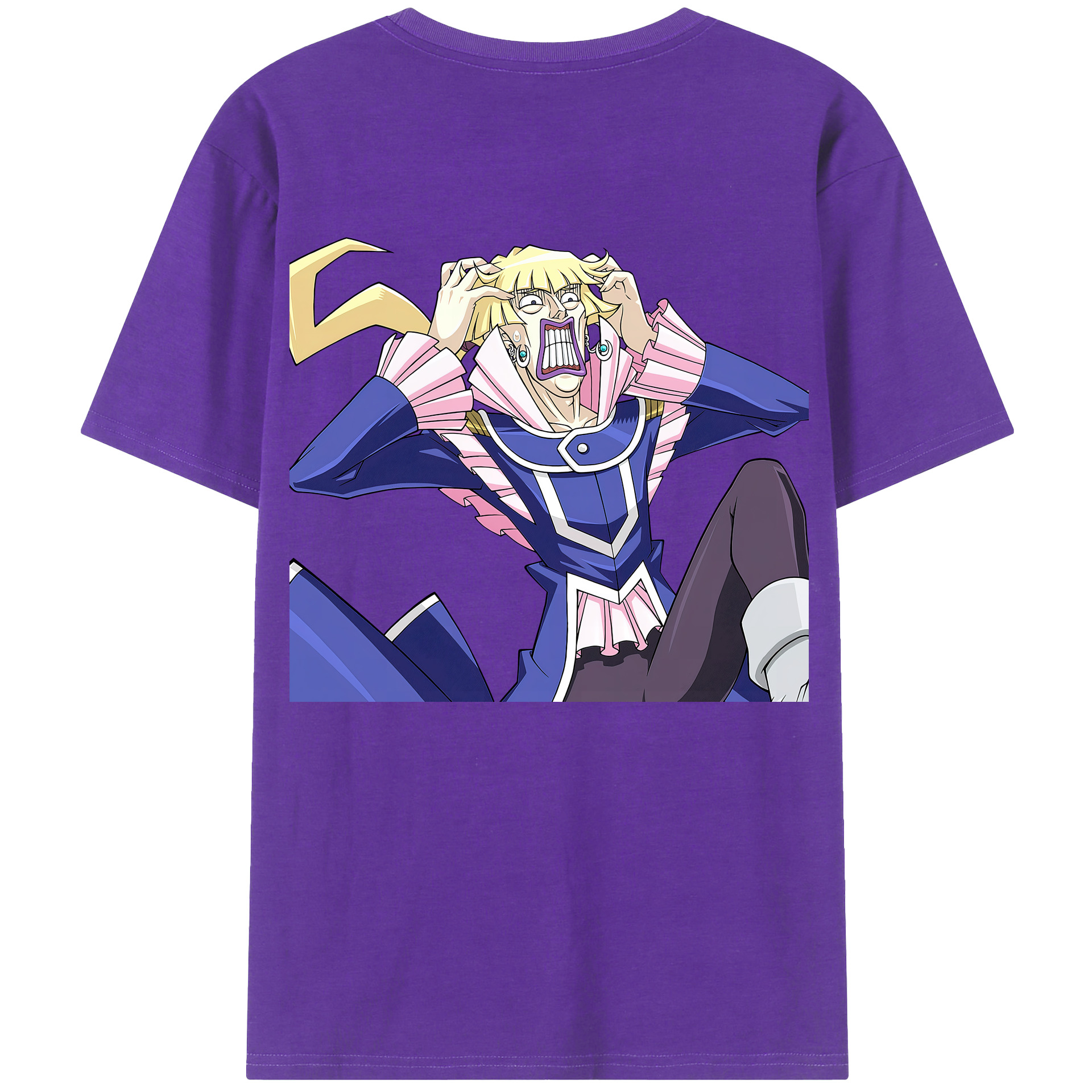 （画像用） 遊☆戯☆王 Yu-Gi-Oh! 綿100％ メンズ半袖Tシャツ（バックプリント） 通気性