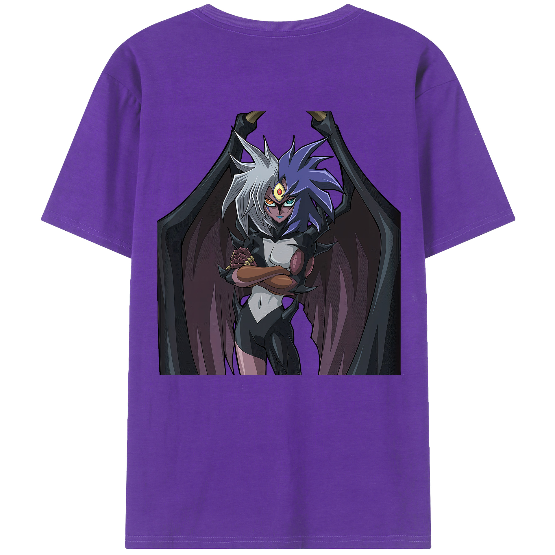 （画像用） 遊☆戯☆王 Yu-Gi-Oh! 綿100％ メンズ半袖Tシャツ（バックプリント） 通気性