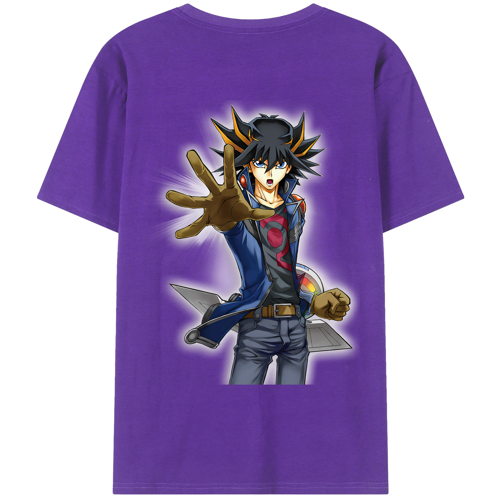 （画像用） 遊☆戯☆王 Yu-Gi-Oh! 綿100％ メンズ半袖Tシャツ（バックプリント） 通気性
