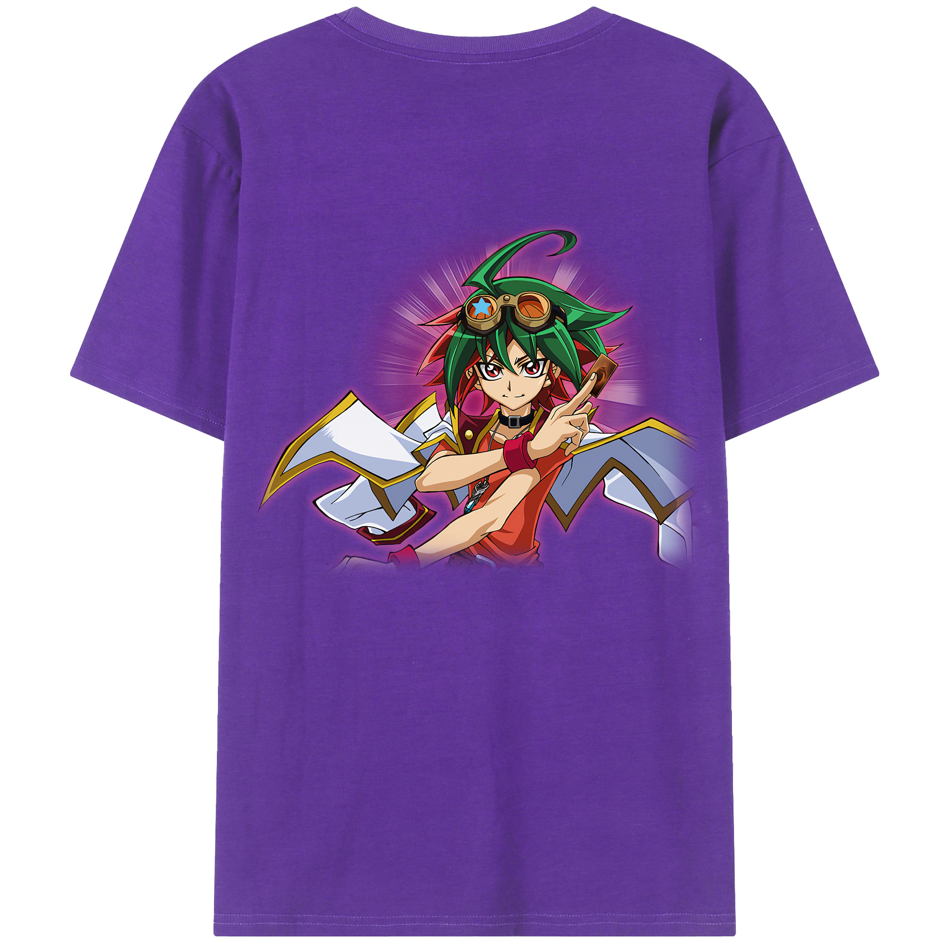 （画像用） 遊☆戯☆王 Yu-Gi-Oh! 綿100％ メンズ半袖Tシャツ（バックプリント） 通気性