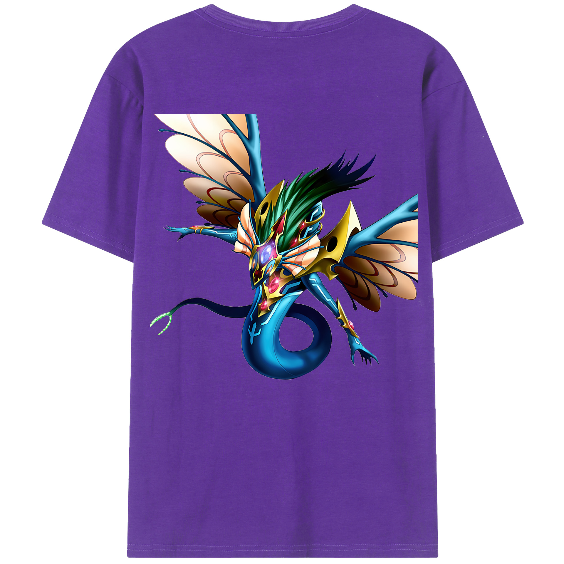 （画像用） 遊☆戯☆王 Yu-Gi-Oh! 綿100％ メンズ半袖Tシャツ（バックプリント） 通気性