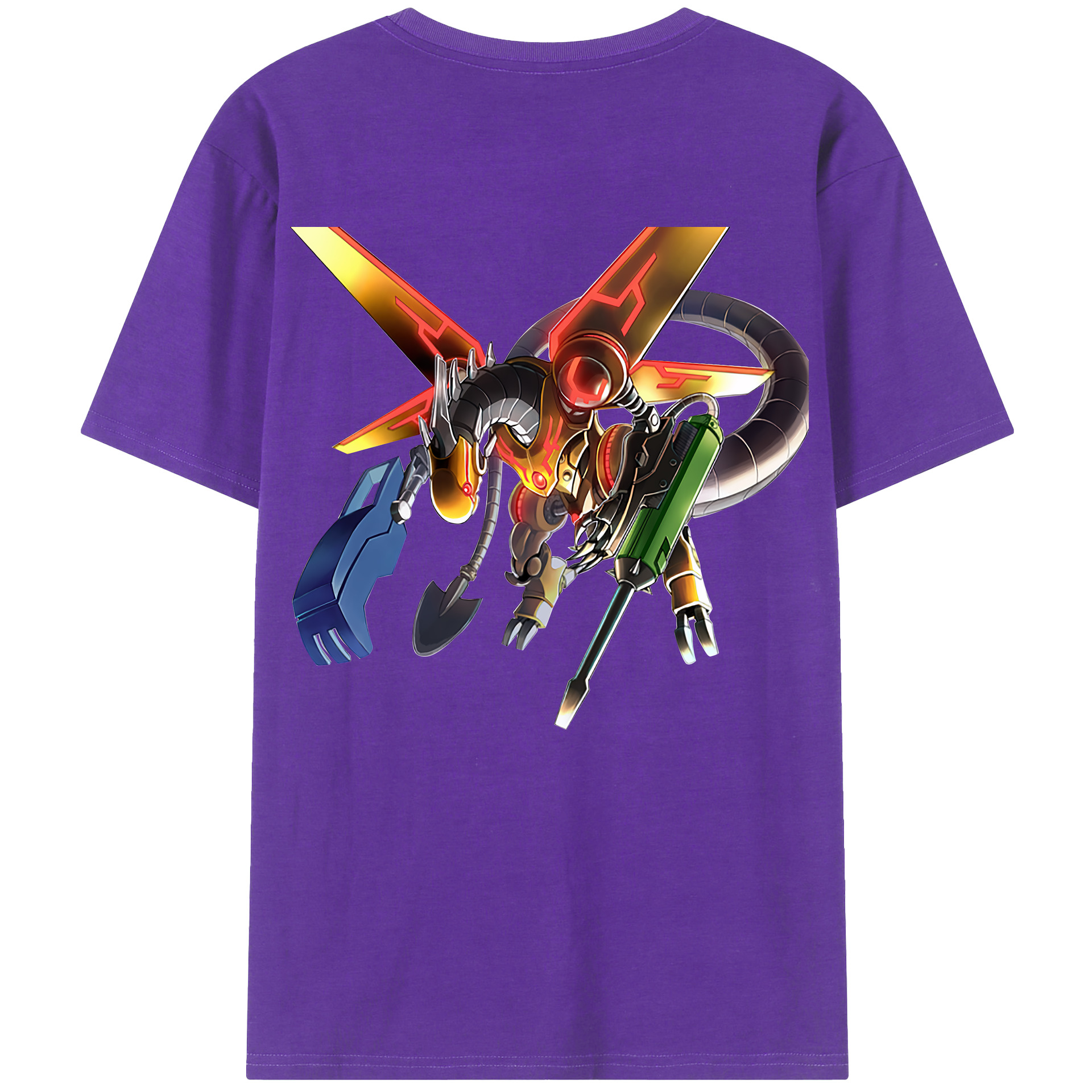 （画像用） 遊☆戯☆王 Yu-Gi-Oh! 綿100％ メンズ半袖Tシャツ（バックプリント） 通気性
