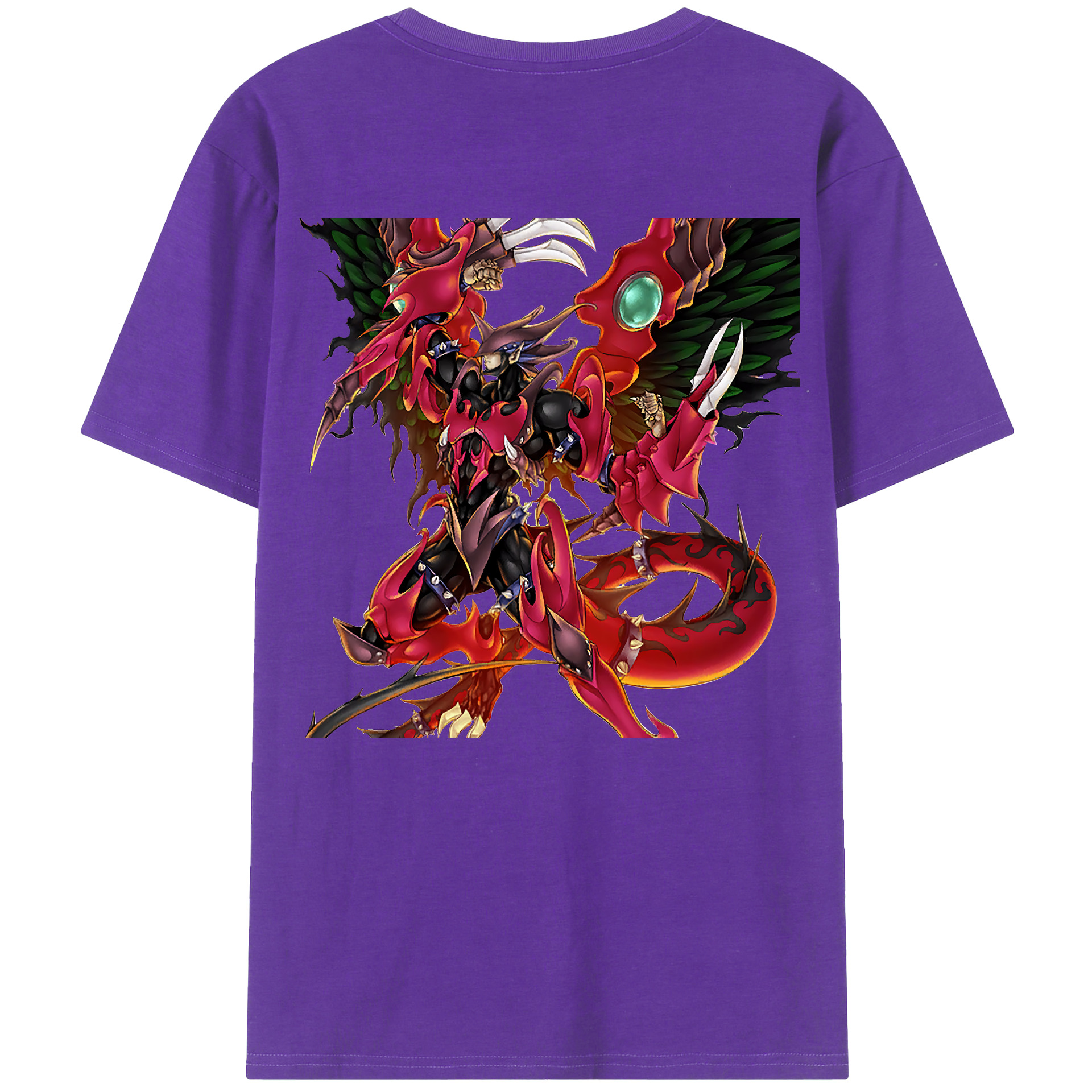 （画像用） 遊☆戯☆王 Yu-Gi-Oh! 綿100％ メンズ半袖Tシャツ（バックプリント） 通気性