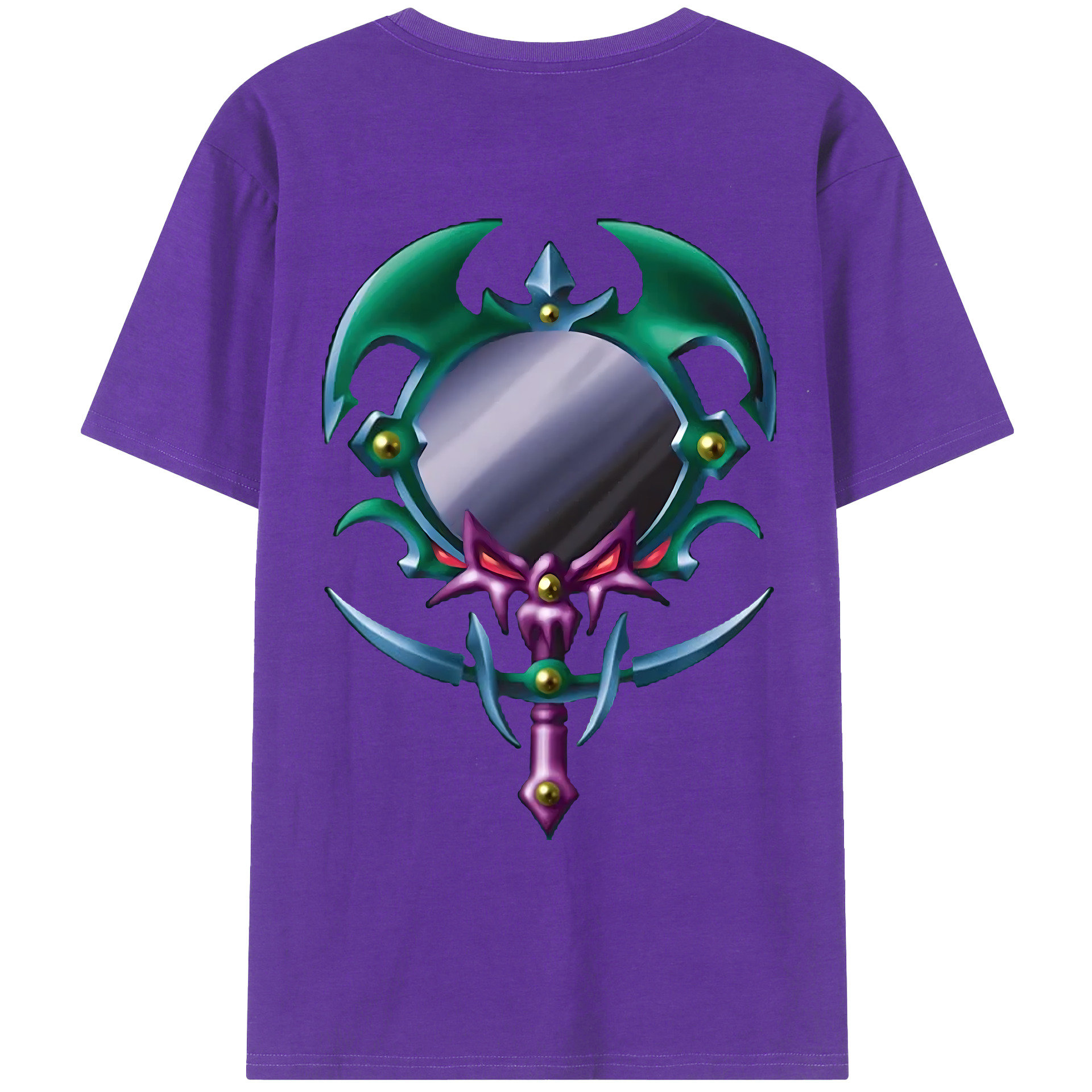 （画像用） 遊☆戯☆王 Yu-Gi-Oh! 綿100％ メンズ半袖Tシャツ（バックプリント） 通気性