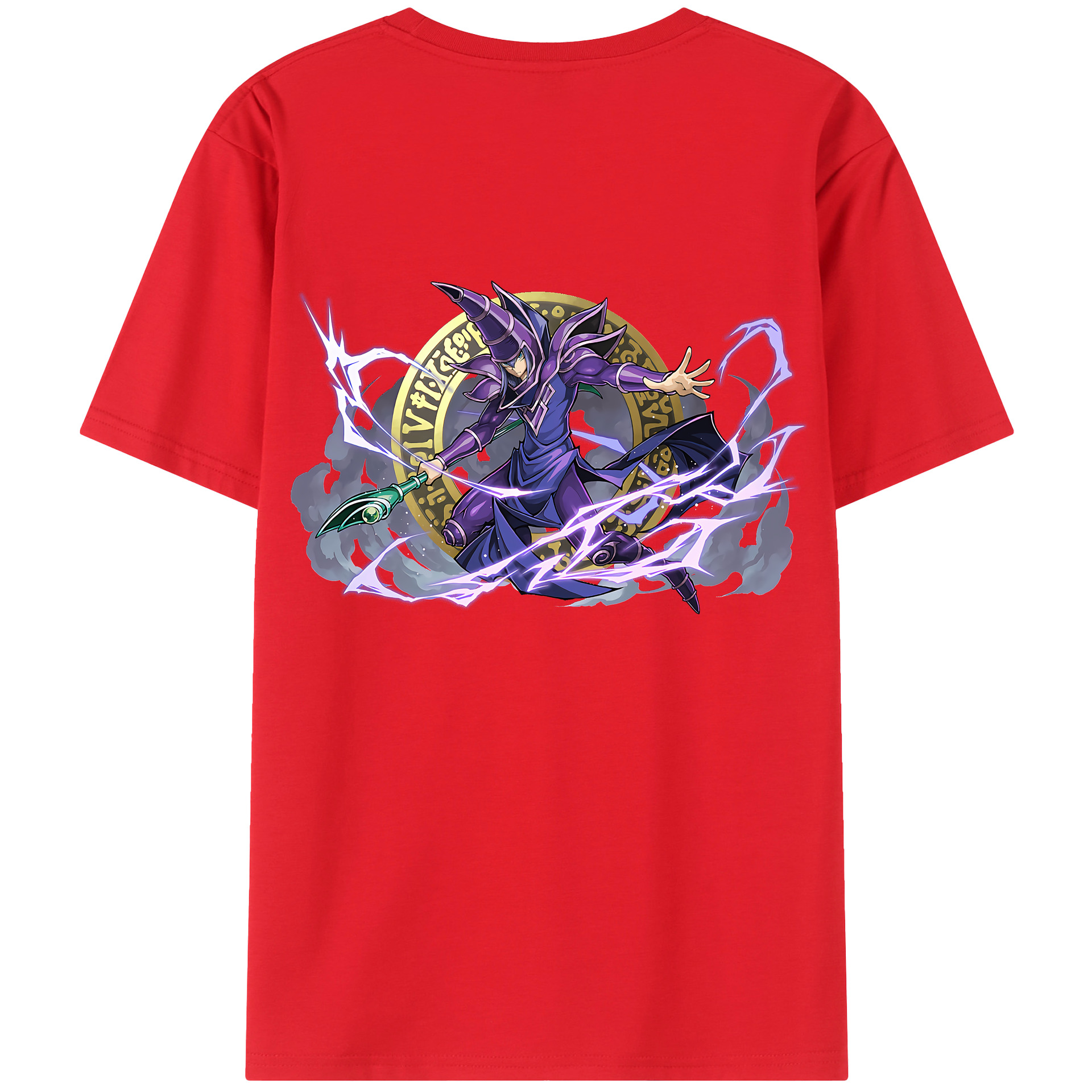 （画像用） 遊☆戯☆王 Yu-Gi-Oh! 綿100％ メンズ半袖Tシャツ（バックプリント） 通気性