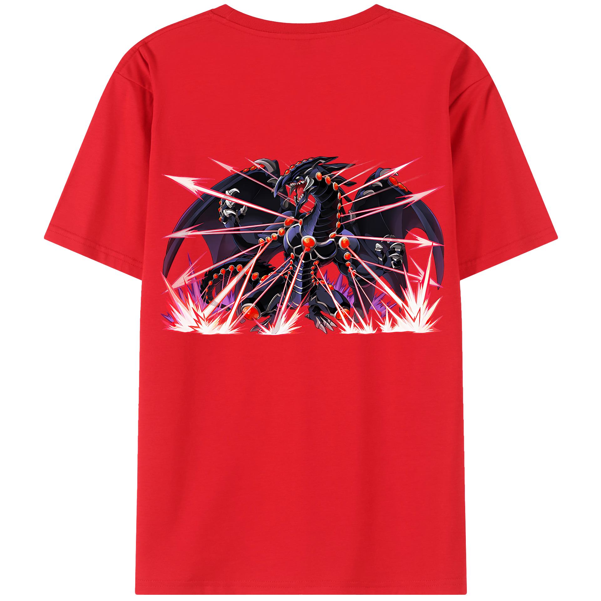 （画像用） 遊☆戯☆王 Yu-Gi-Oh! 綿100％ メンズ半袖Tシャツ（バックプリント） 通気性