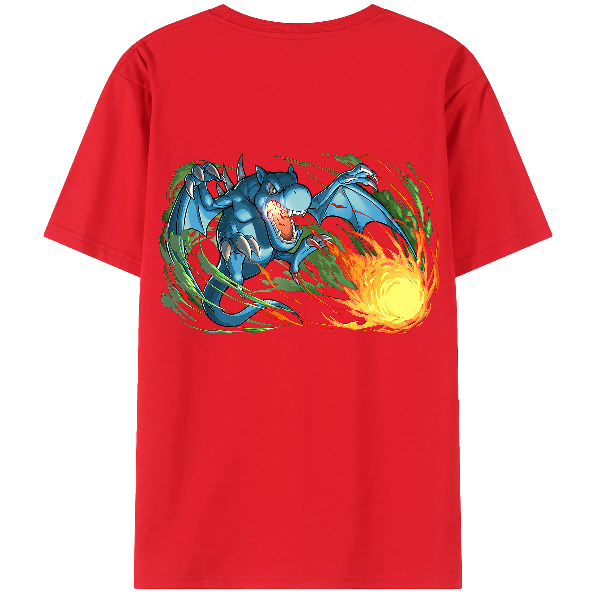 （画像用） 遊☆戯☆王 Yu-Gi-Oh! 綿100％ メンズ半袖Tシャツ（バックプリント） 通気性