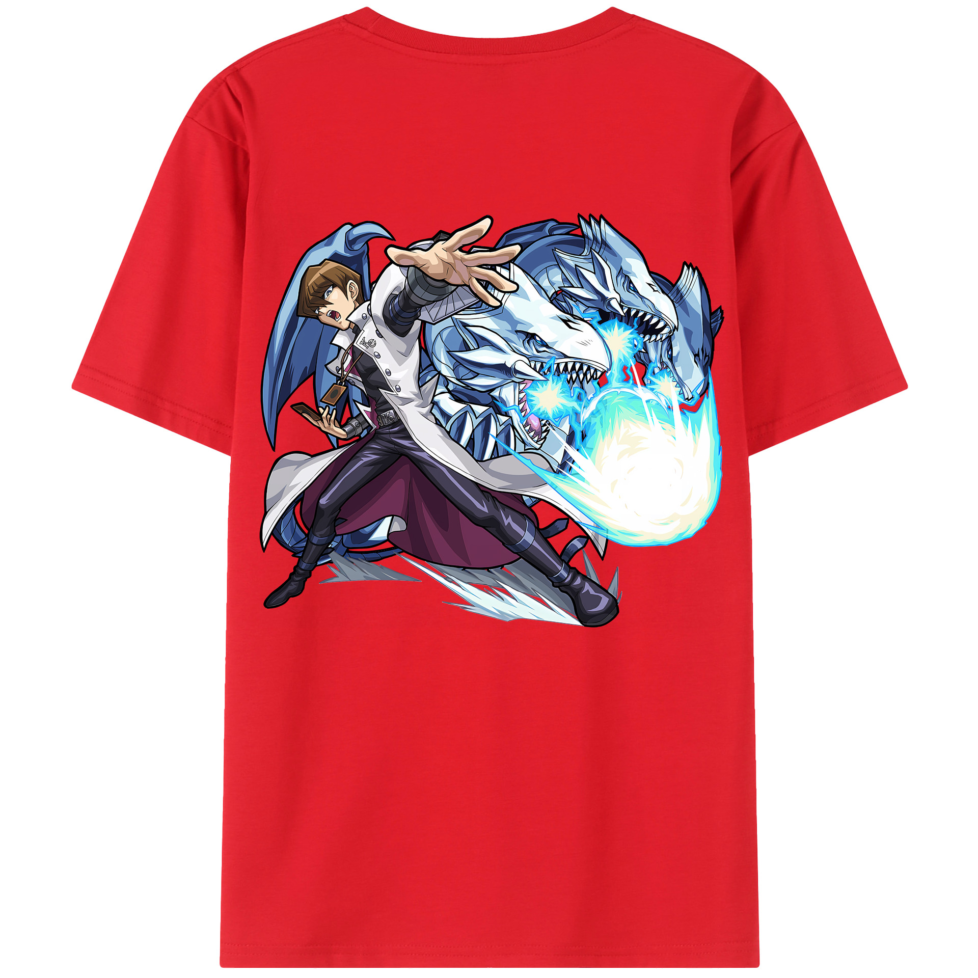 （画像用） 遊☆戯☆王 Yu-Gi-Oh! 綿100％ メンズ半袖Tシャツ（バックプリント） 通気性