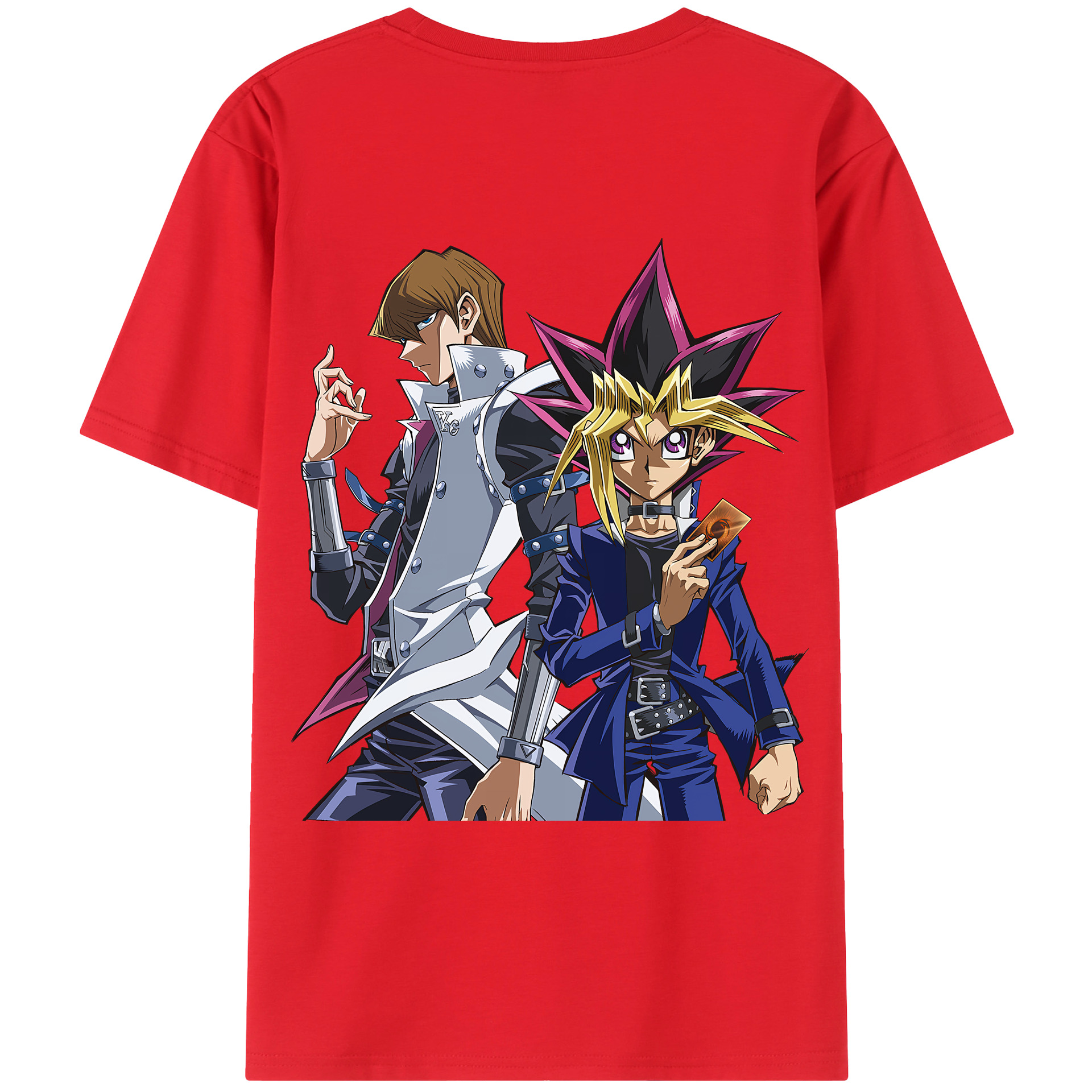 （画像用） 遊☆戯☆王 Yu-Gi-Oh! 綿100％ メンズ半袖Tシャツ（バックプリント） 通気性