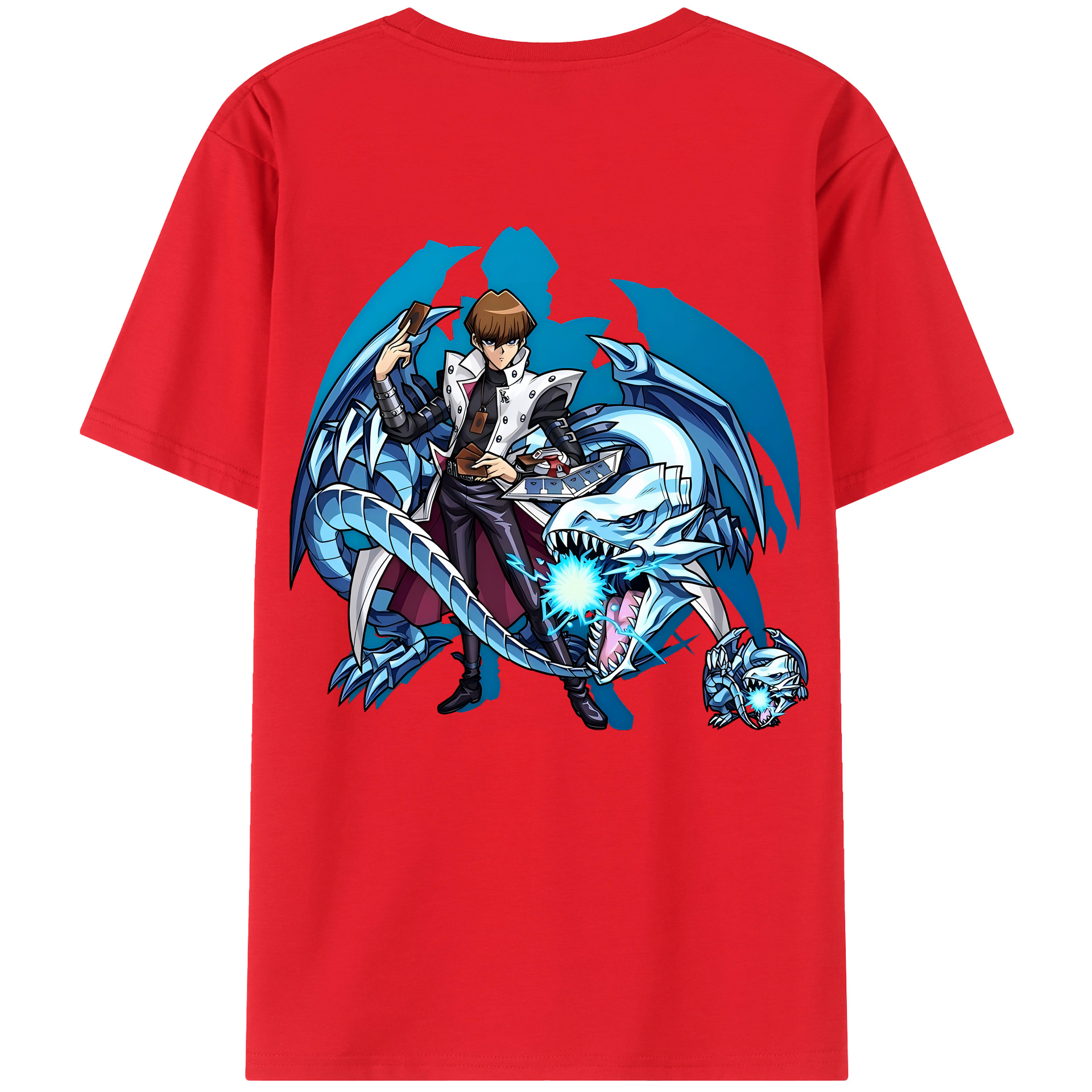 （画像用） 遊☆戯☆王 Yu-Gi-Oh! 綿100％ メンズ半袖Tシャツ（バックプリント） 通気性