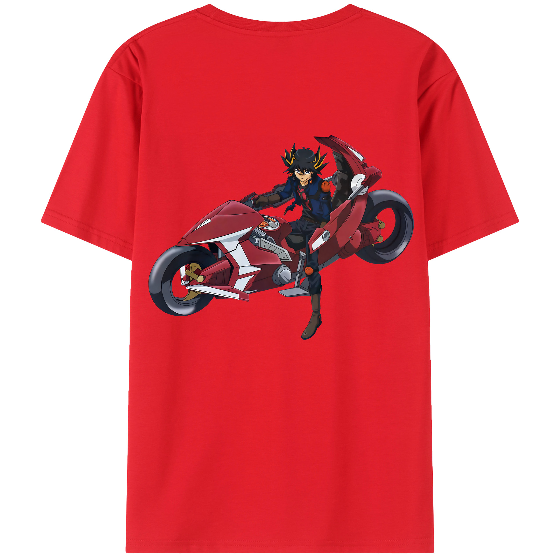 （画像用） 遊☆戯☆王 Yu-Gi-Oh! 綿100％ メンズ半袖Tシャツ（バックプリント） 通気性
