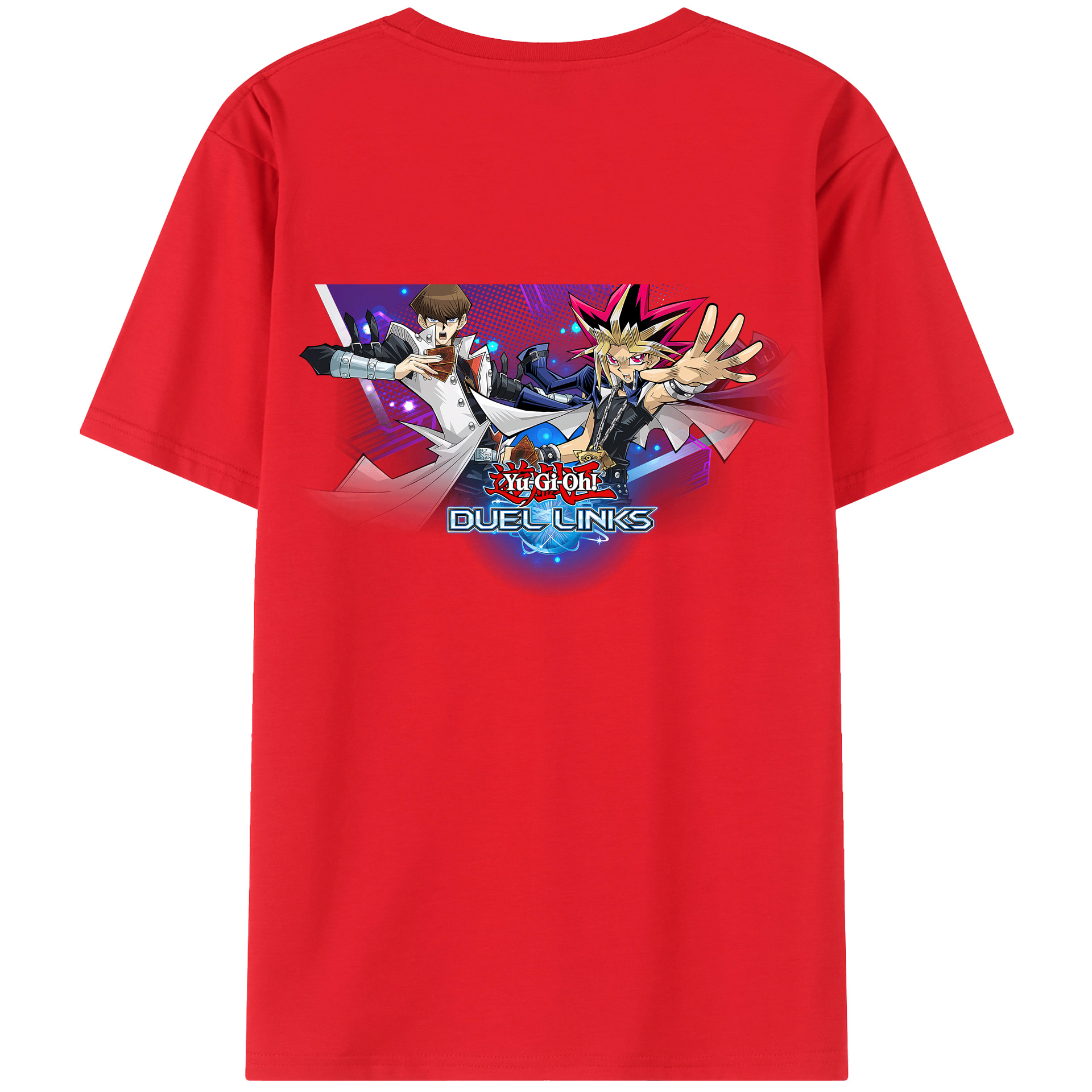 （画像用） 遊☆戯☆王 Yu-Gi-Oh! 綿100％ メンズ半袖Tシャツ（バックプリント） 通気性