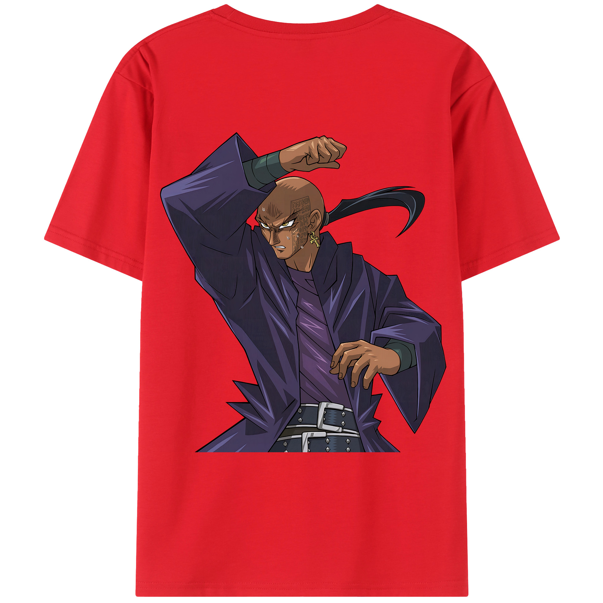 （画像用） 遊☆戯☆王 Yu-Gi-Oh! 綿100％ メンズ半袖Tシャツ（バックプリント） 通気性