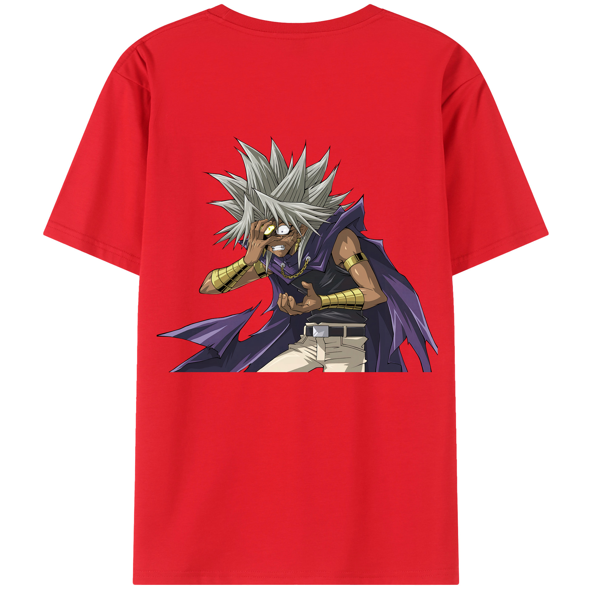 （画像用） 遊☆戯☆王 Yu-Gi-Oh! 綿100％ メンズ半袖Tシャツ（バックプリント） 通気性