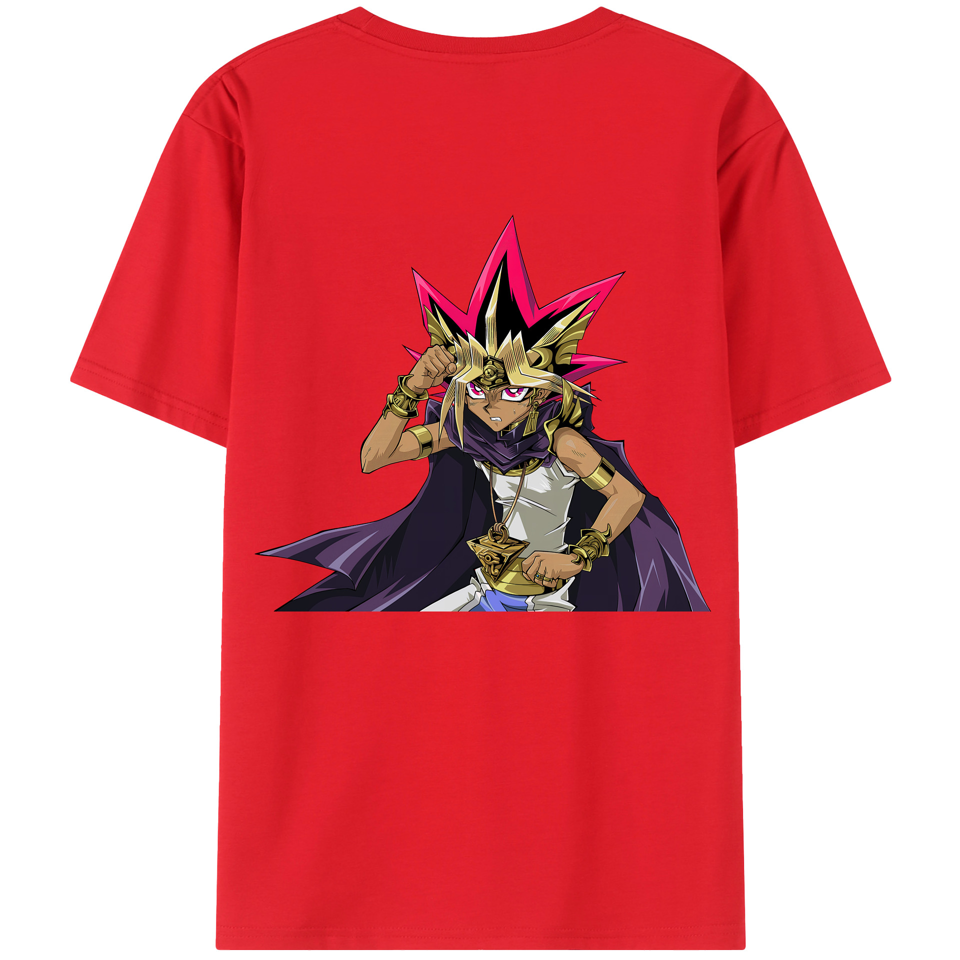 （画像用） 遊☆戯☆王 Yu-Gi-Oh! 綿100％ メンズ半袖Tシャツ（バックプリント） 通気性