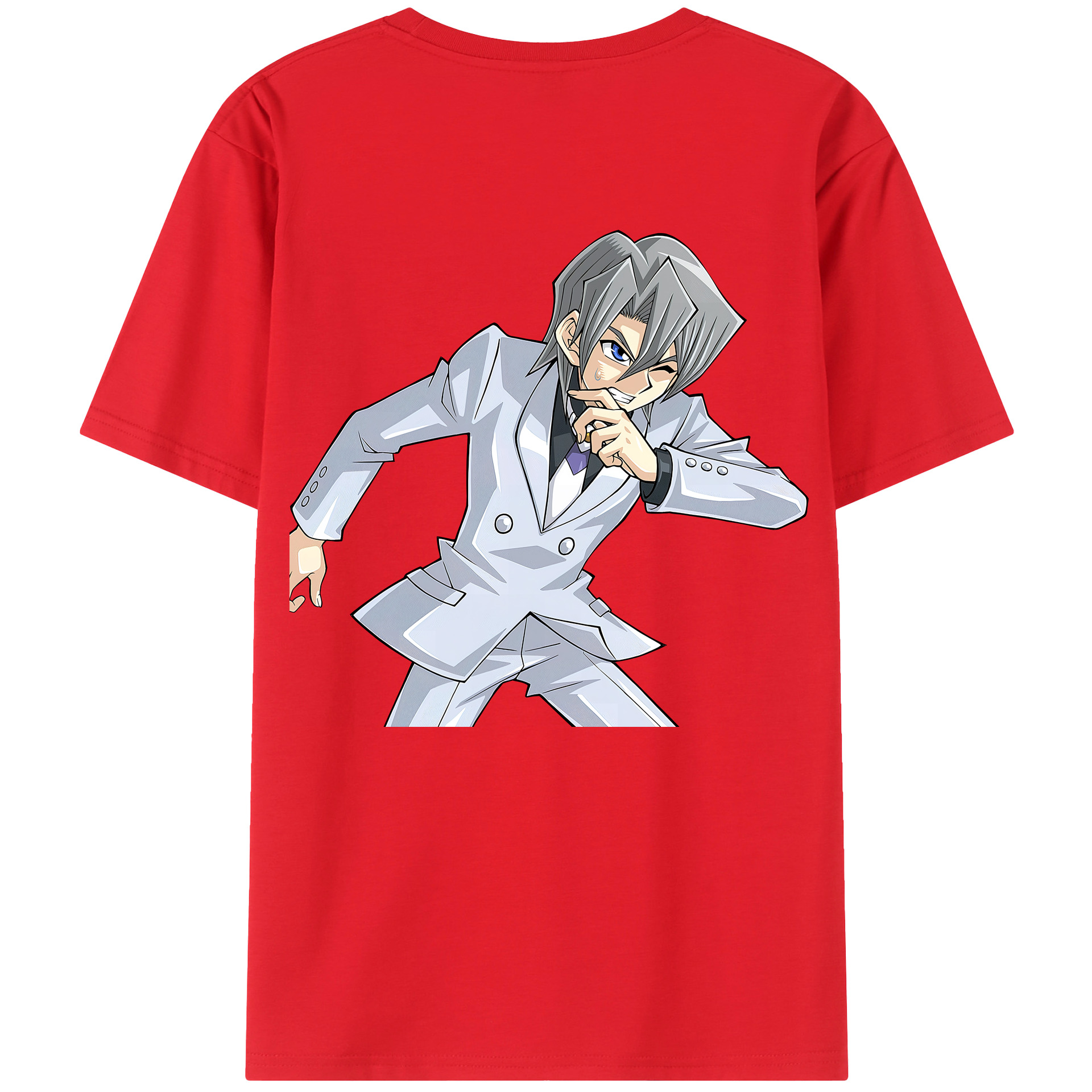 （画像用） 遊☆戯☆王 Yu-Gi-Oh! 綿100％ メンズ半袖Tシャツ（バックプリント） 通気性