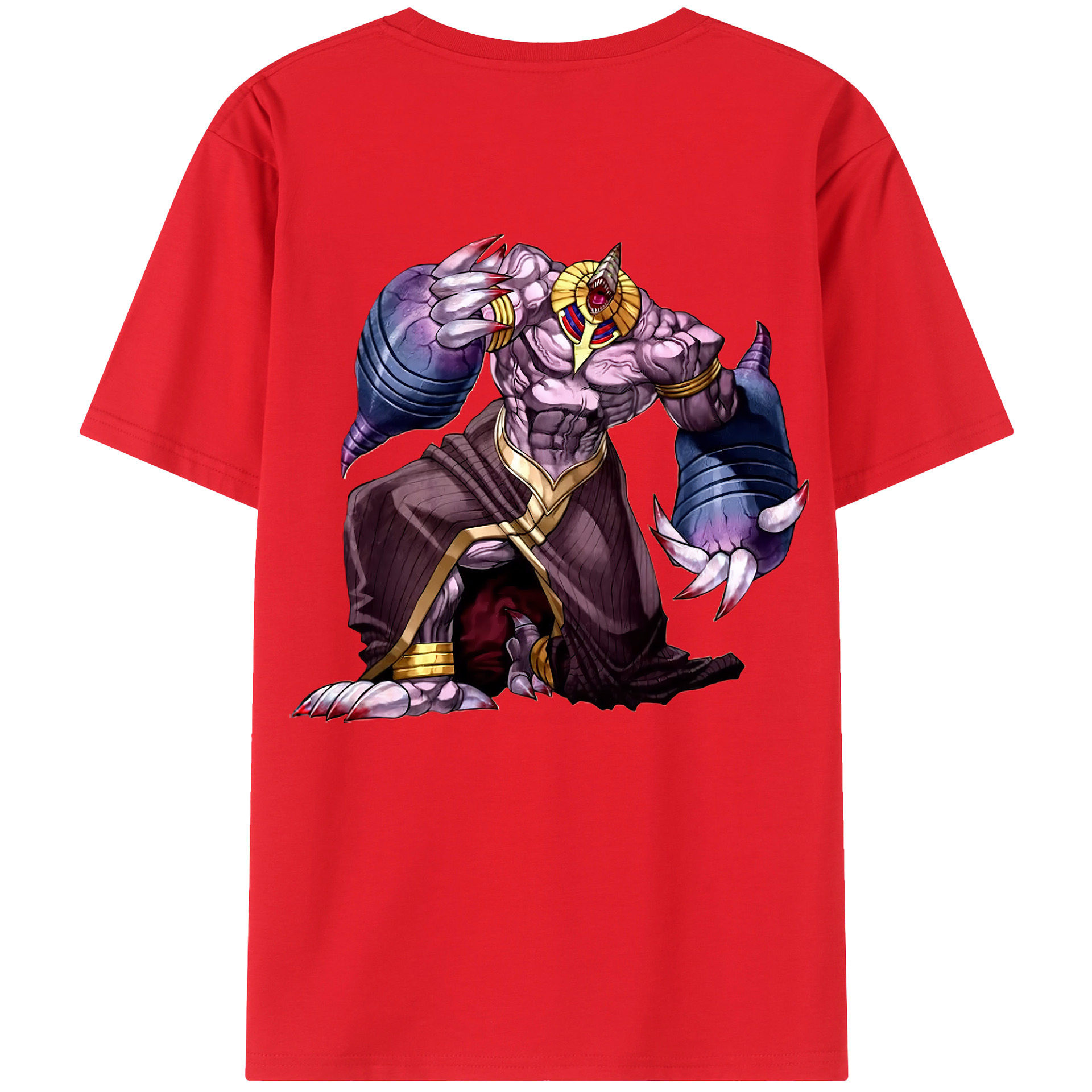 （画像用） 遊☆戯☆王 Yu-Gi-Oh! 綿100％ メンズ半袖Tシャツ（バックプリント） 通気性