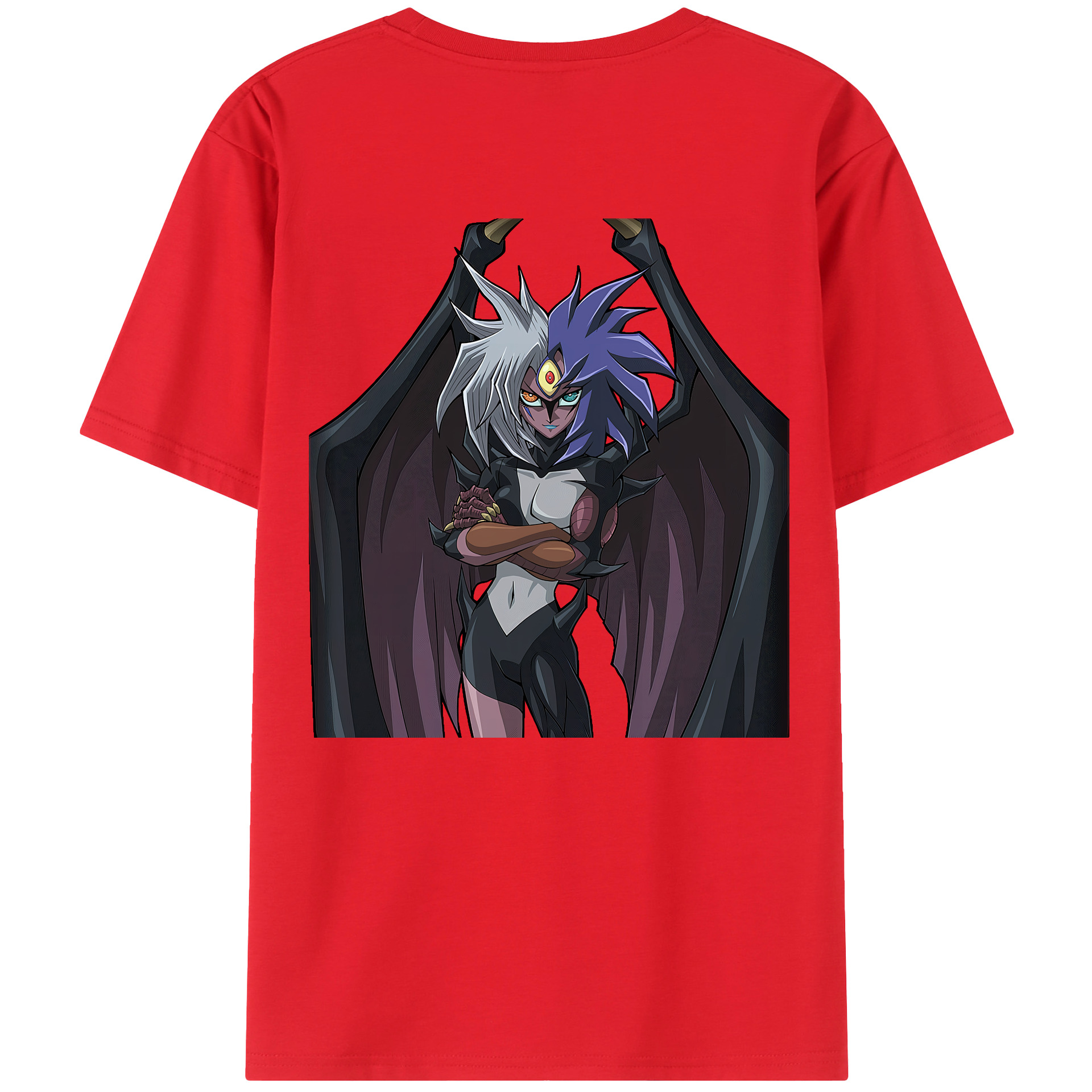 （画像用） 遊☆戯☆王 Yu-Gi-Oh! 綿100％ メンズ半袖Tシャツ（バックプリント） 通気性