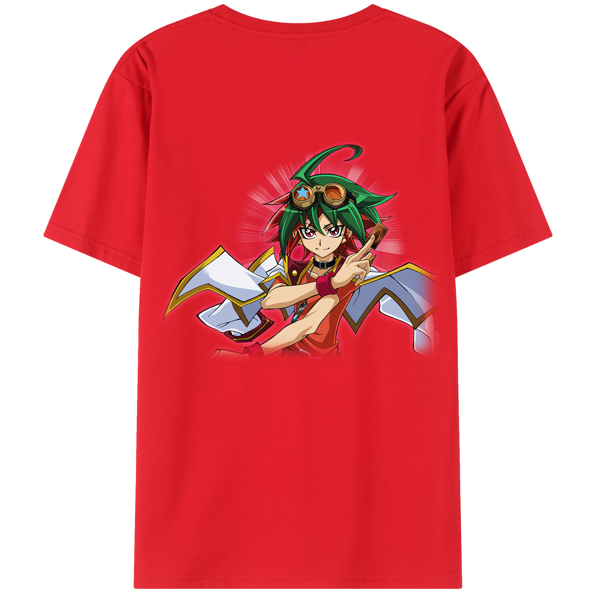 （画像用） 遊☆戯☆王 Yu-Gi-Oh! 綿100％ メンズ半袖Tシャツ（バックプリント） 通気性