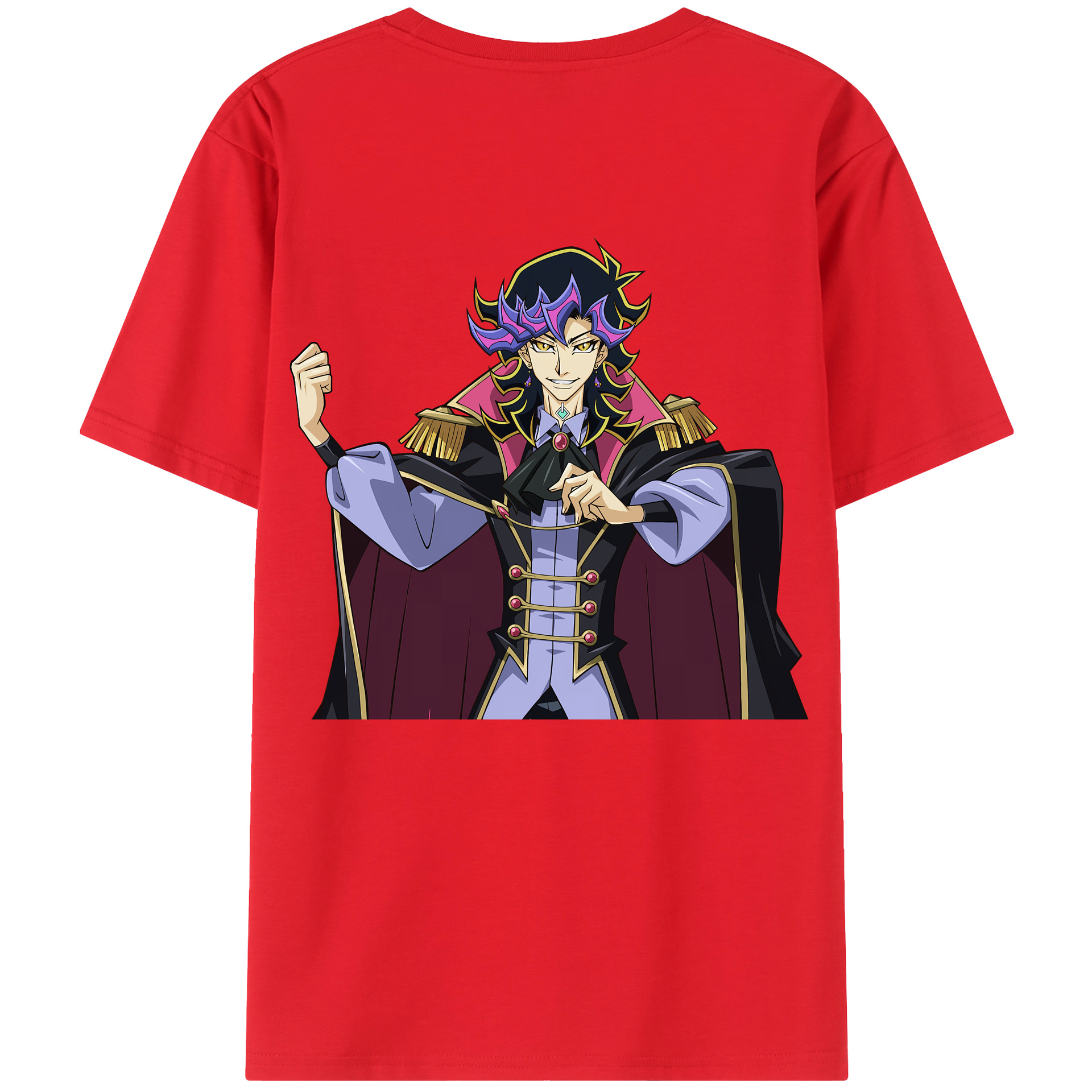 （画像用） 遊☆戯☆王 Yu-Gi-Oh! 綿100％ メンズ半袖Tシャツ（バックプリント） 通気性