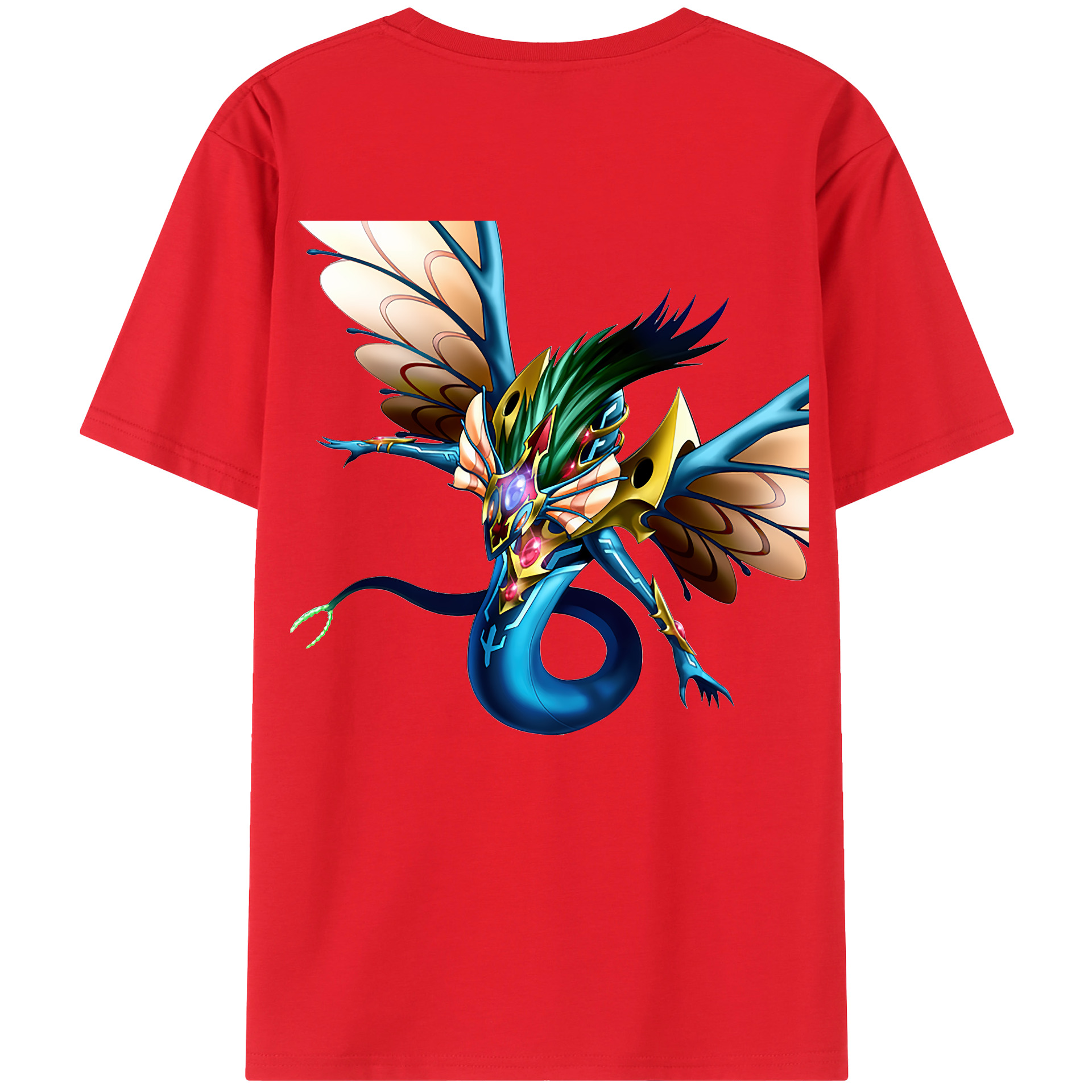 （画像用） 遊☆戯☆王 Yu-Gi-Oh! 綿100％ メンズ半袖Tシャツ（バックプリント） 通気性