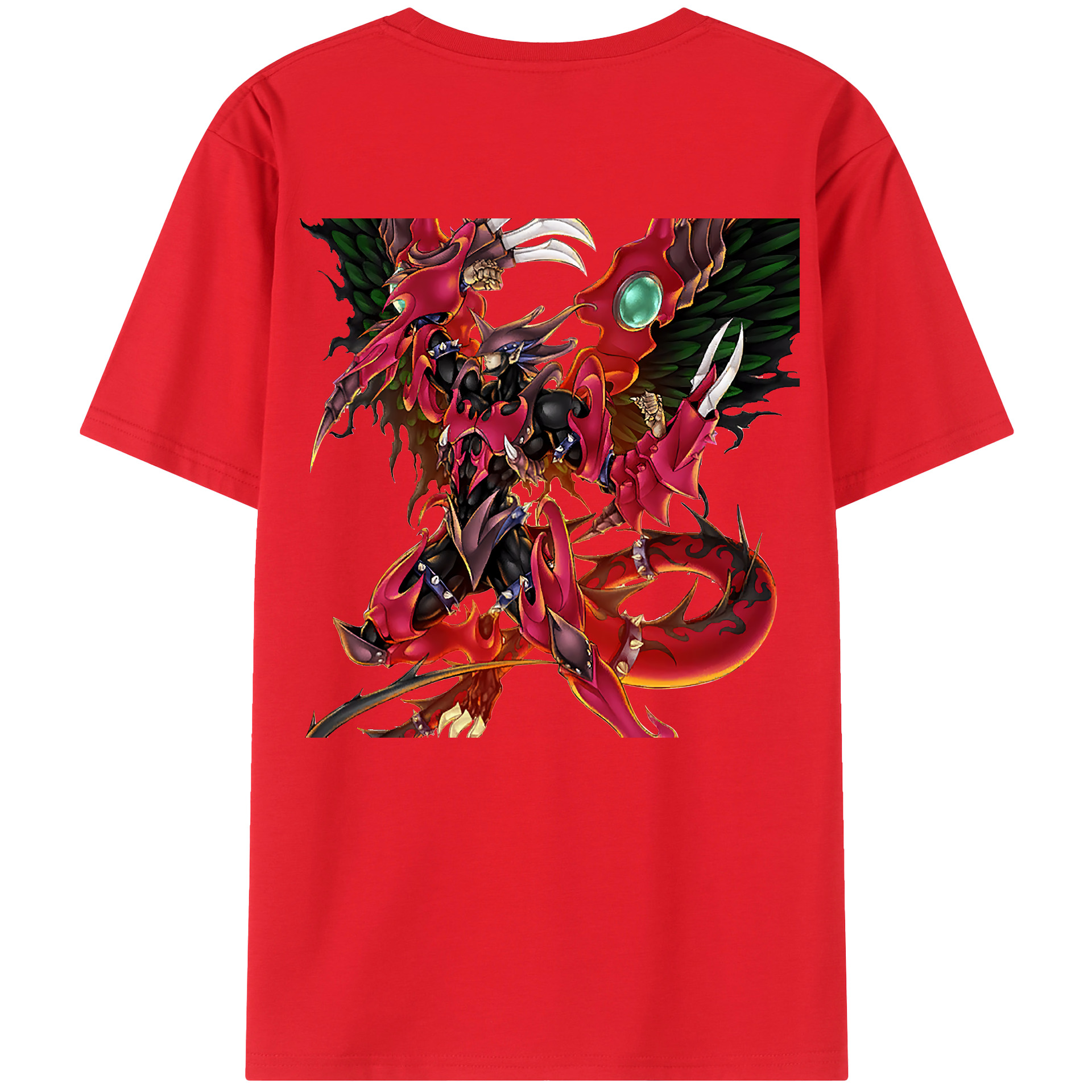 （画像用） 遊☆戯☆王 Yu-Gi-Oh! 綿100％ メンズ半袖Tシャツ（バックプリント） 通気性