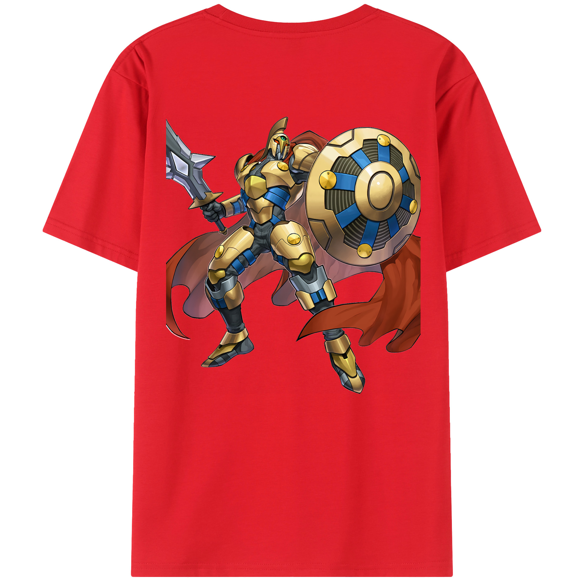 （画像用） 遊☆戯☆王 Yu-Gi-Oh! 綿100％ メンズ半袖Tシャツ（バックプリント） 通気性