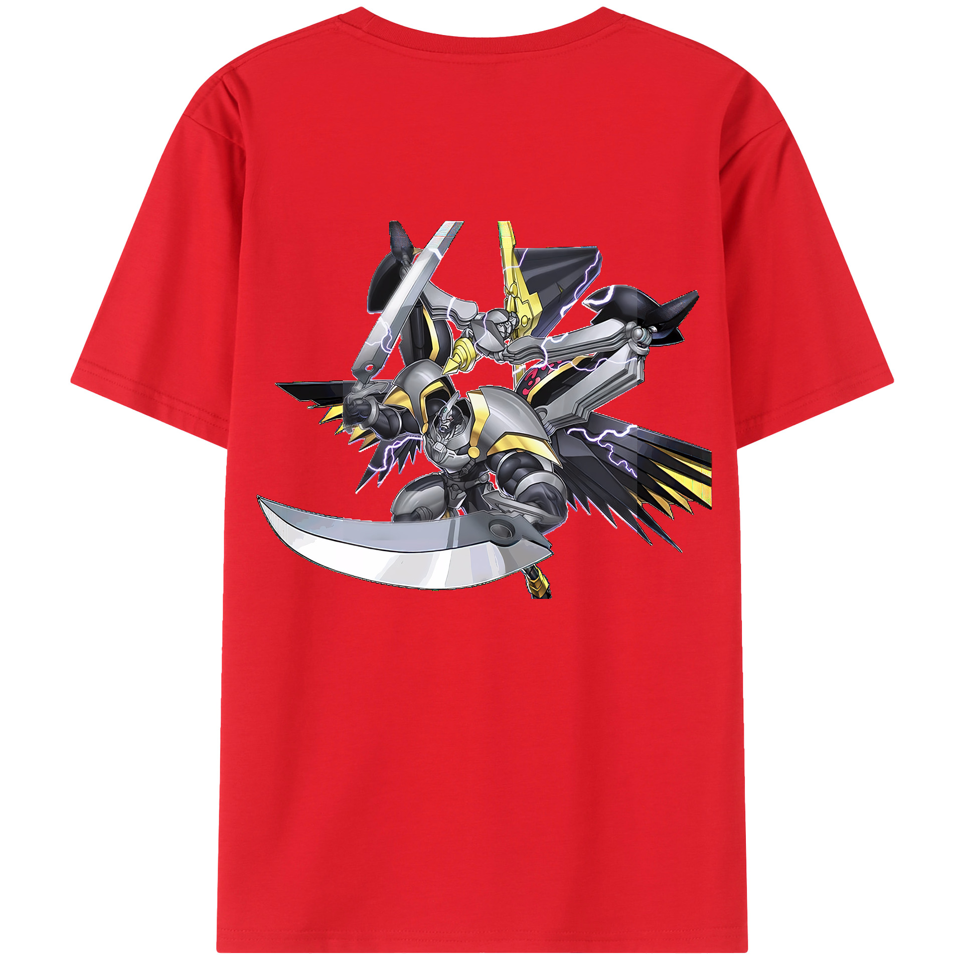 （画像用） 遊☆戯☆王 Yu-Gi-Oh! 綿100％ メンズ半袖Tシャツ（バックプリント） 通気性
