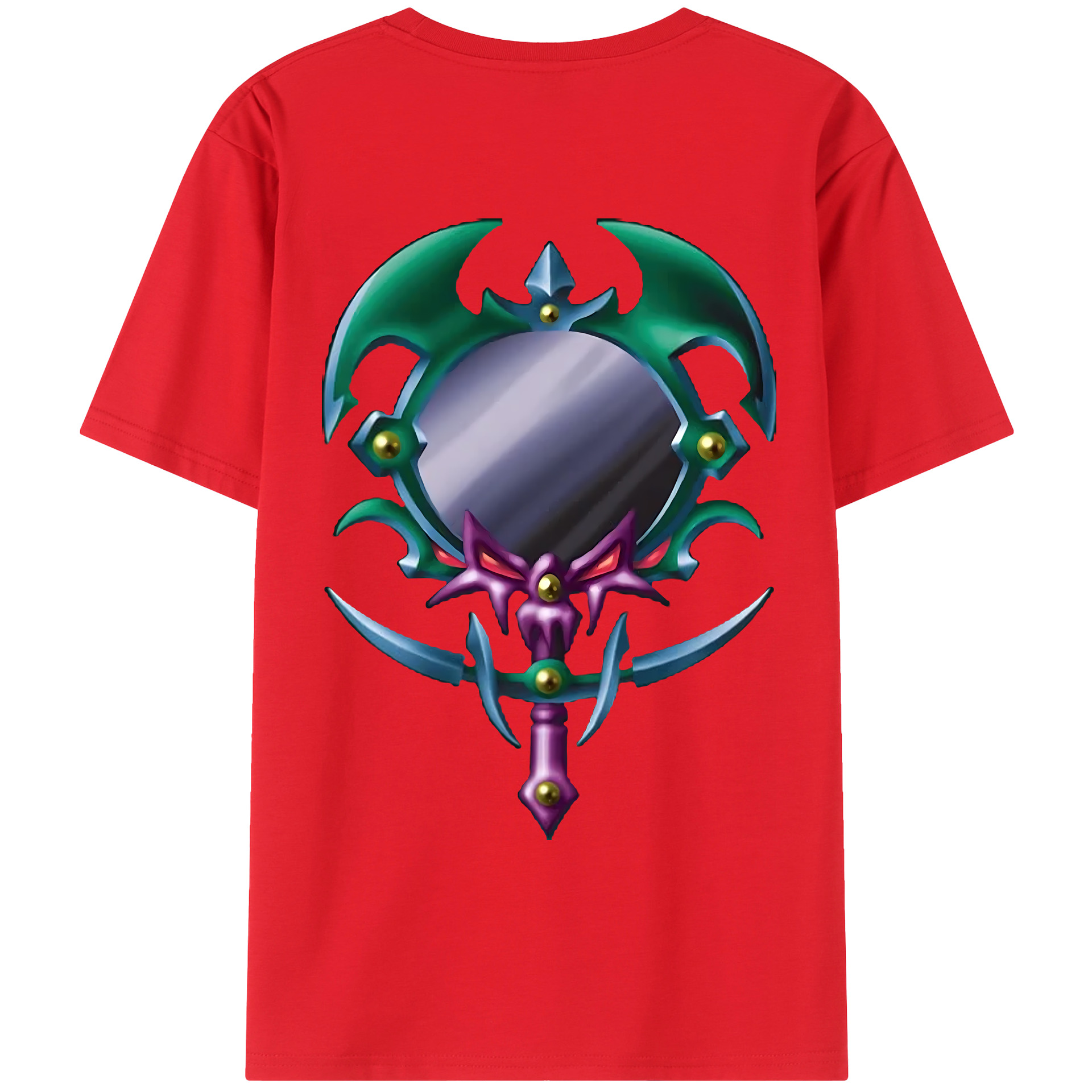 （画像用） 遊☆戯☆王 Yu-Gi-Oh! 綿100％ メンズ半袖Tシャツ（バックプリント） 通気性