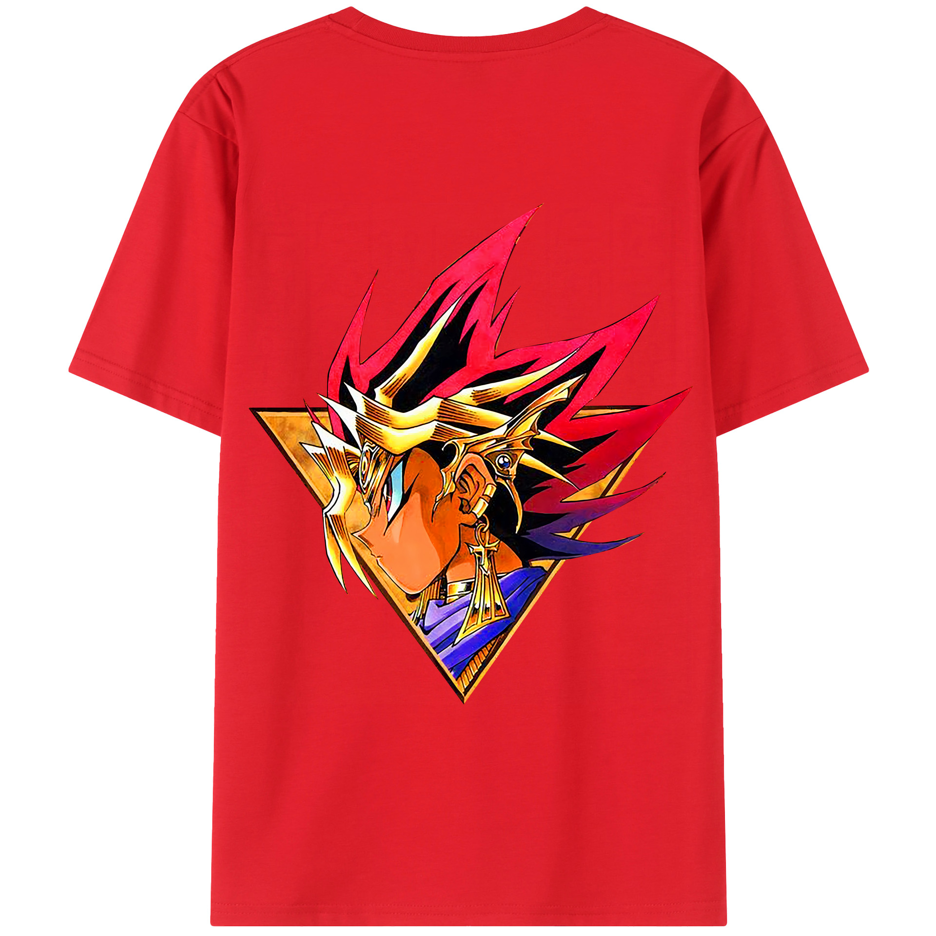 （画像用） 遊☆戯☆王 Yu-Gi-Oh! 綿100％ メンズ半袖Tシャツ（バックプリント） 通気性