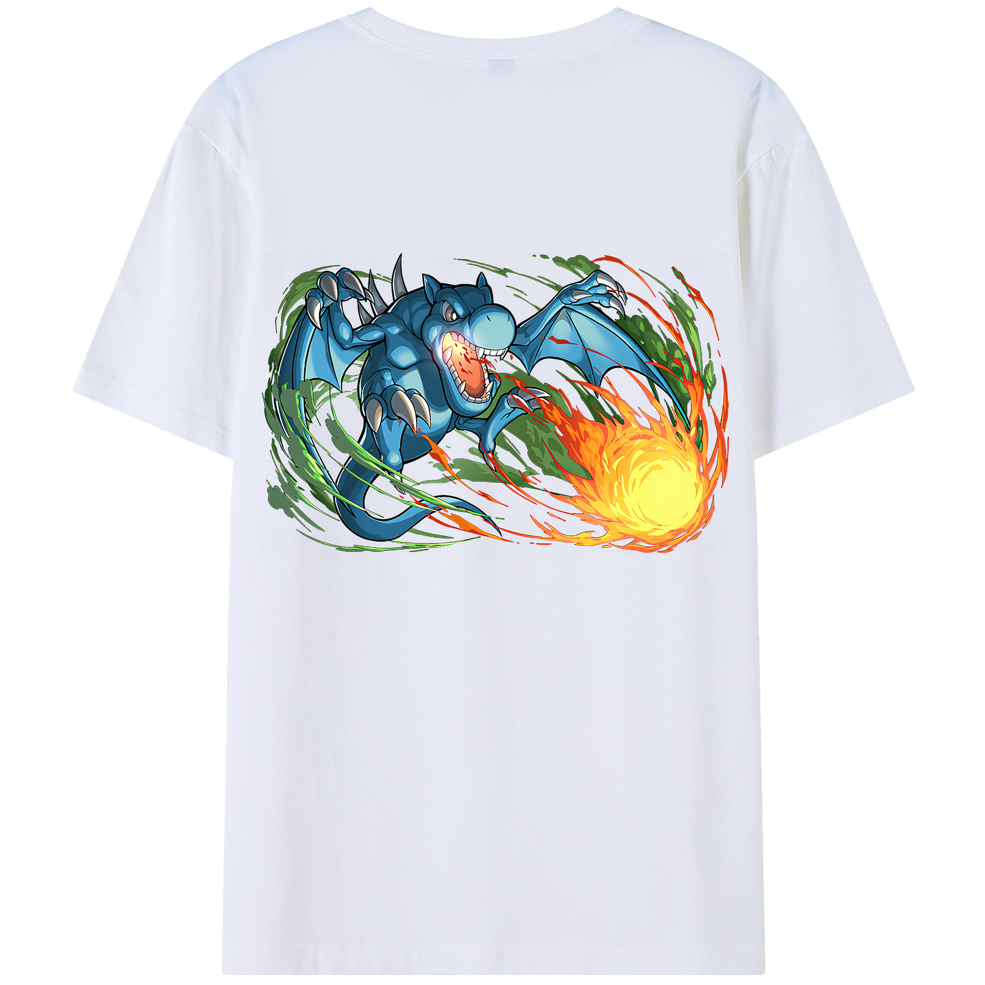 （画像用） 遊☆戯☆王 Yu-Gi-Oh! 綿100％ メンズ半袖Tシャツ（バックプリント） 通気性
