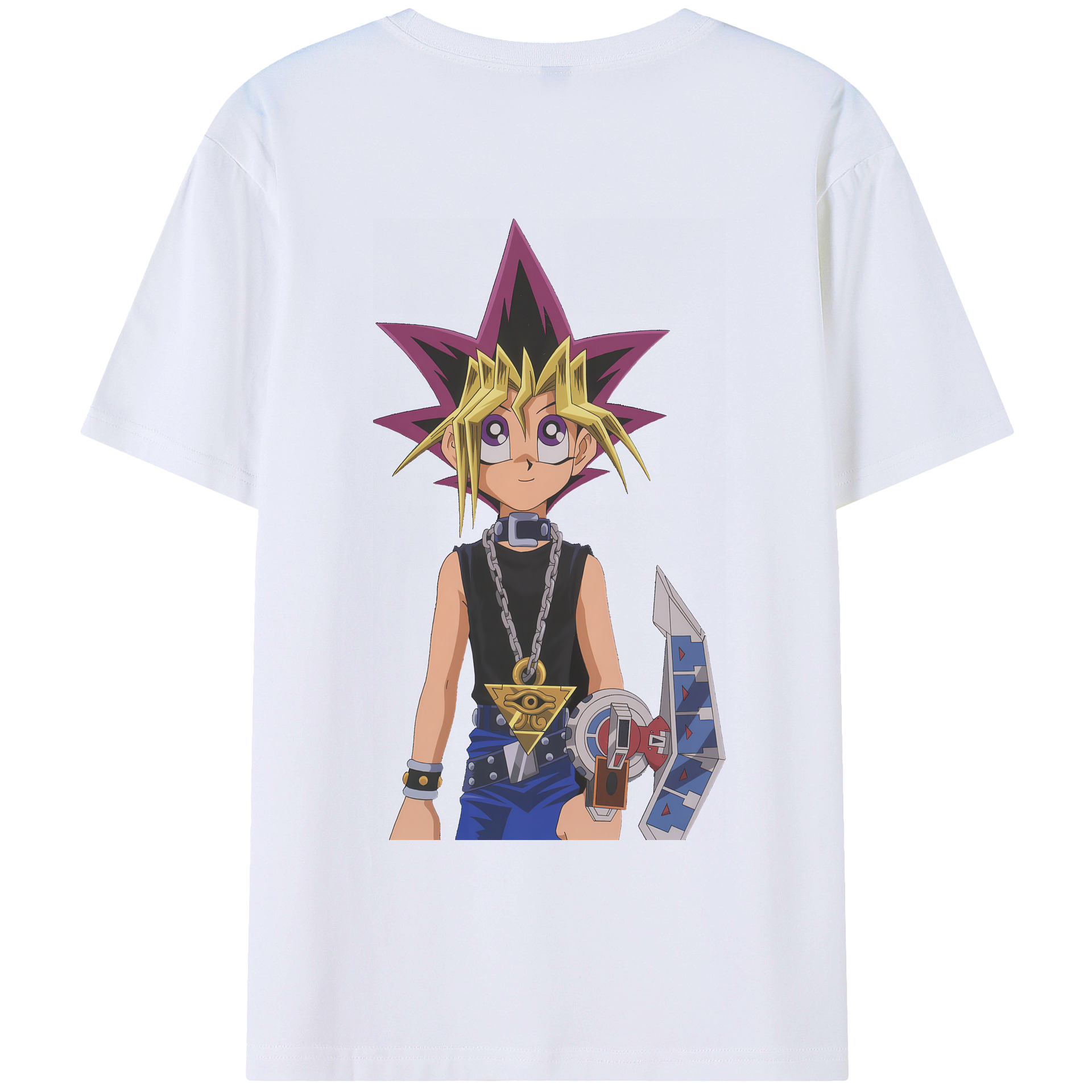 （画像用） 遊☆戯☆王 Yu-Gi-Oh! 綿100％ メンズ半袖Tシャツ（バックプリント） 通気性
