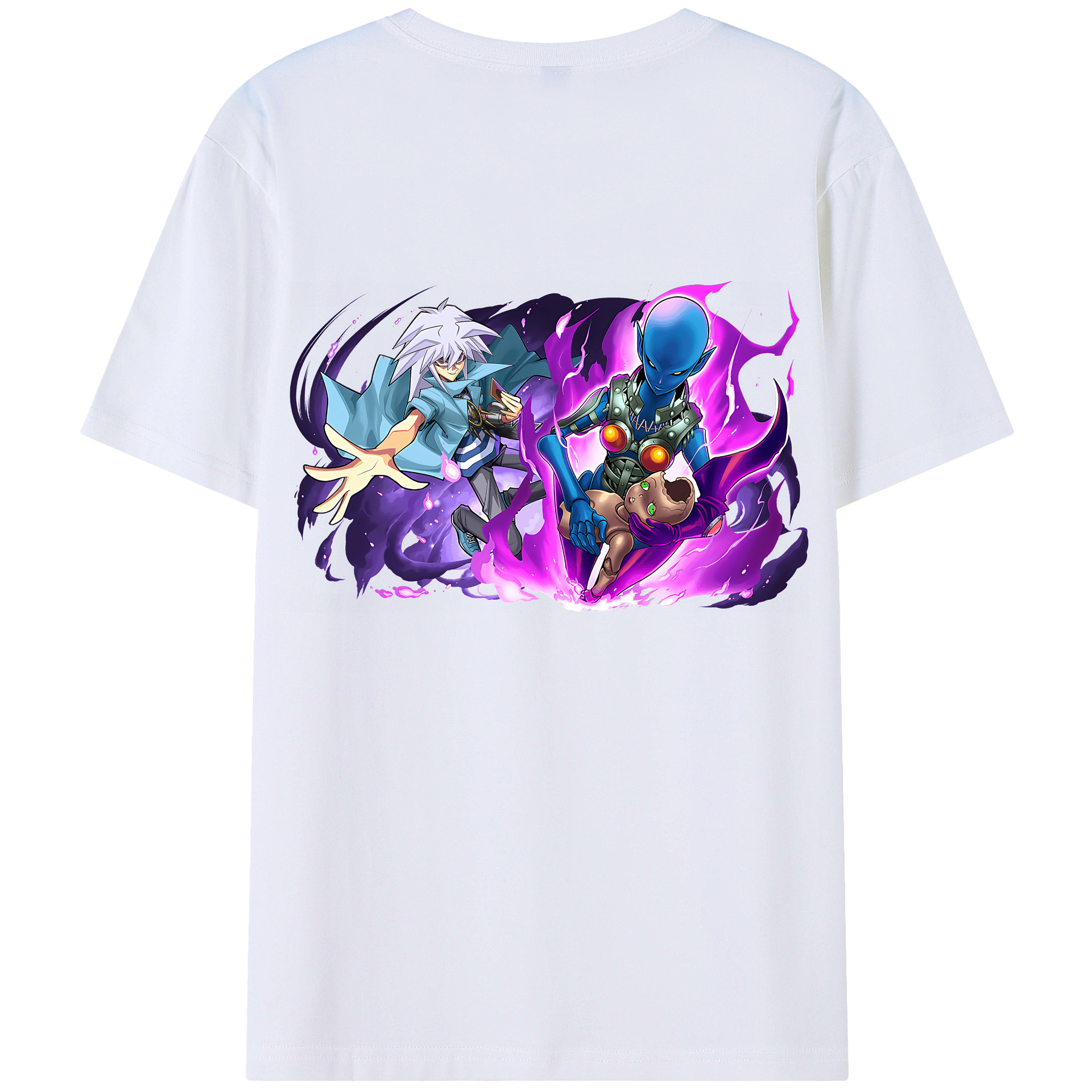 （画像用） 遊☆戯☆王 Yu-Gi-Oh! 綿100％ メンズ半袖Tシャツ（バックプリント） 通気性
