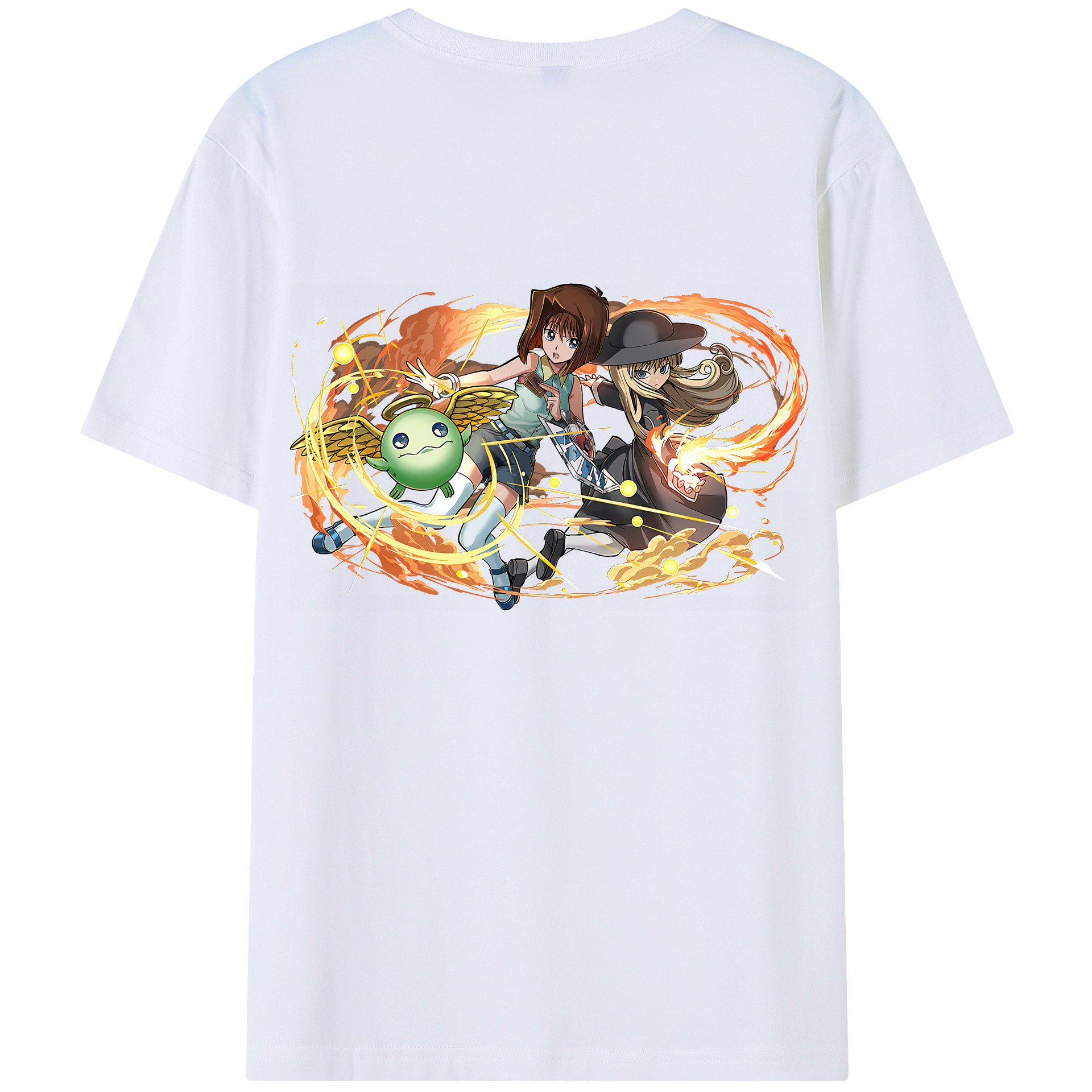 （画像用） 遊☆戯☆王 Yu-Gi-Oh! 綿100％ メンズ半袖Tシャツ（バックプリント） 通気性