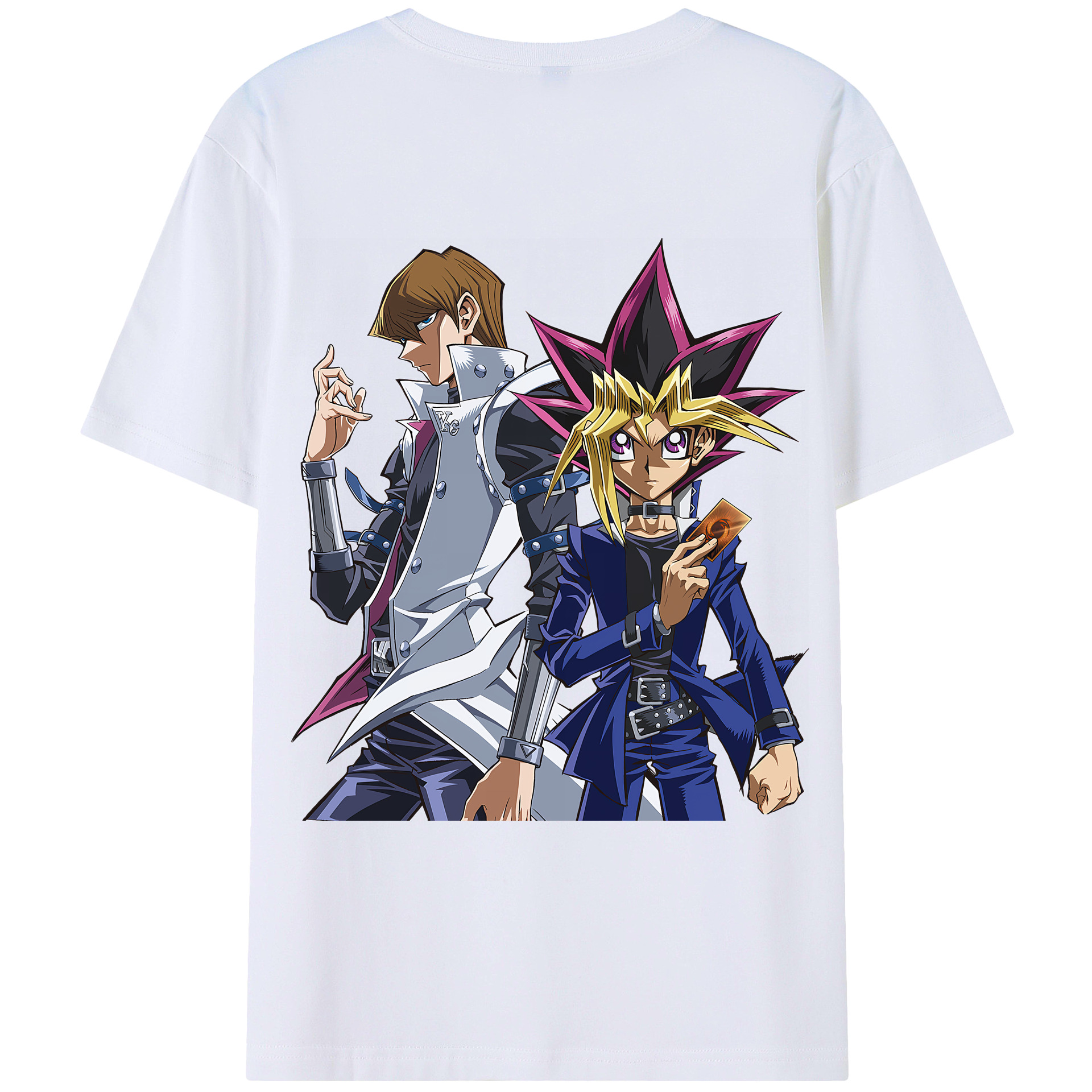 （画像用） 遊☆戯☆王 Yu-Gi-Oh! 綿100％ メンズ半袖Tシャツ（バックプリント） 通気性