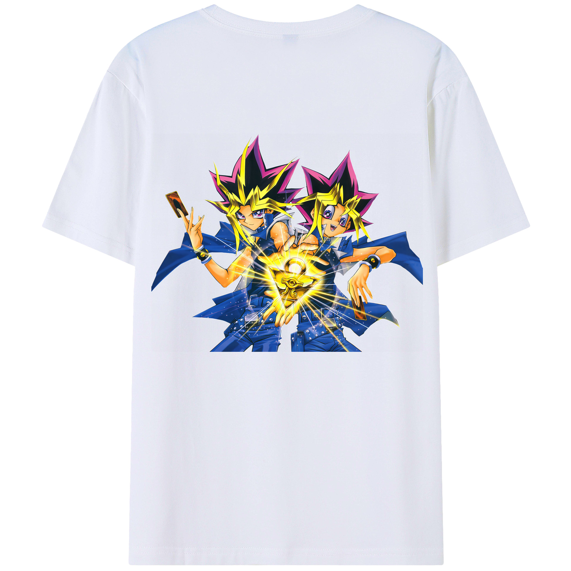 （画像用） 遊☆戯☆王 Yu-Gi-Oh! 綿100％ メンズ半袖Tシャツ（バックプリント） 通気性