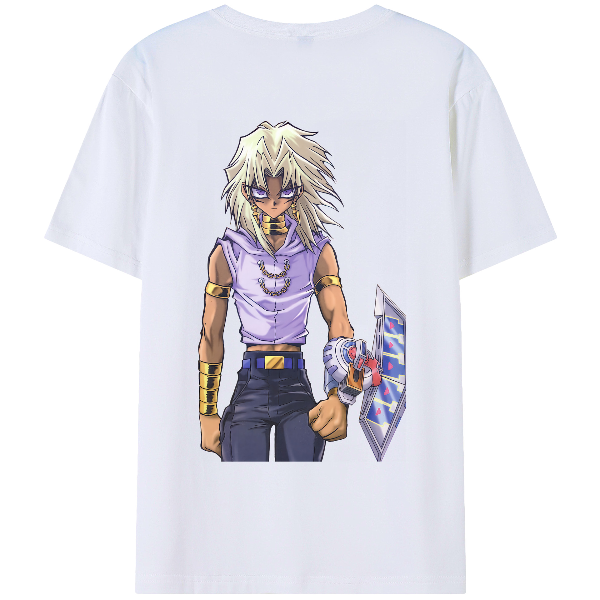 （画像用） 遊☆戯☆王 Yu-Gi-Oh! 綿100％ メンズ半袖Tシャツ（バックプリント） 通気性