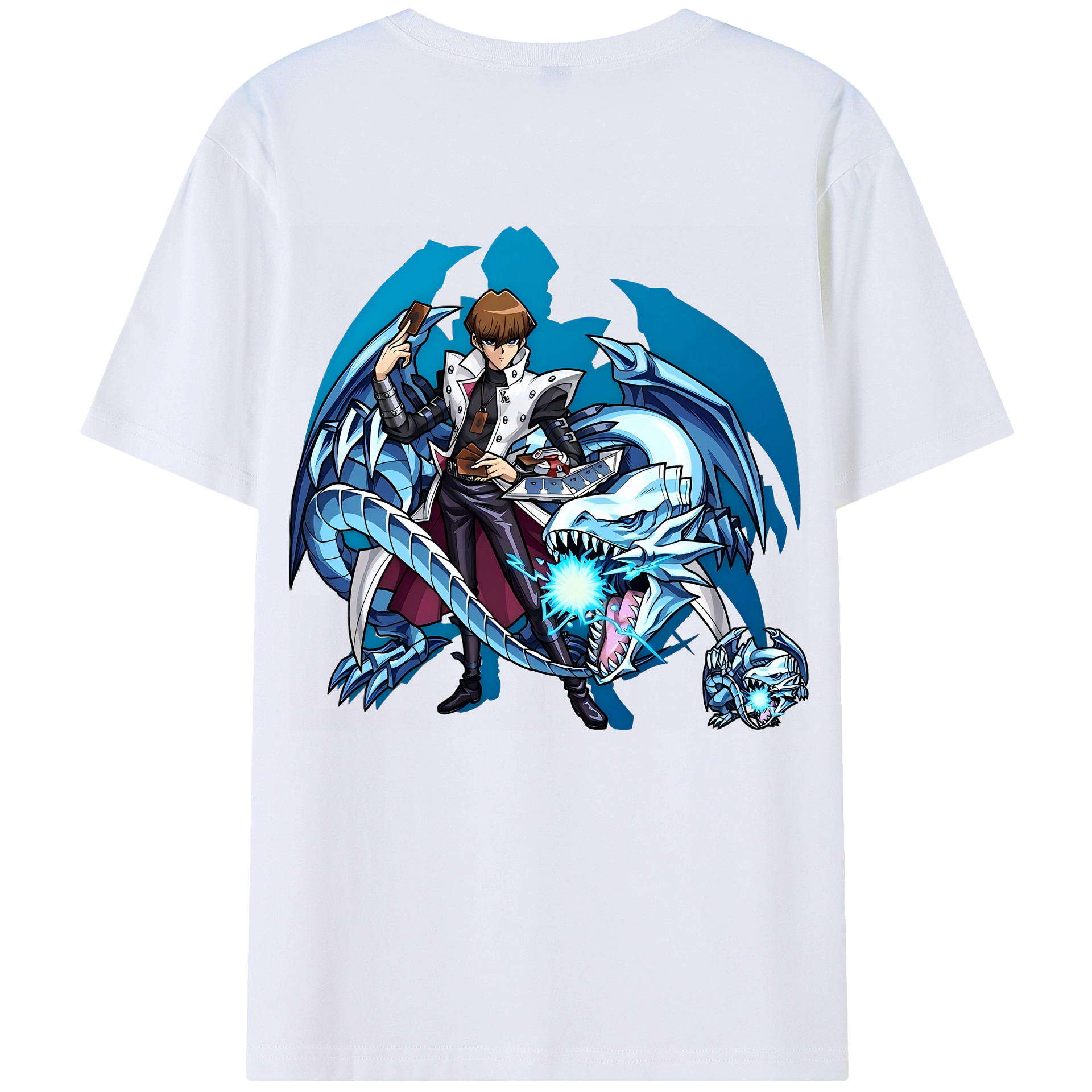 （画像用） 遊☆戯☆王 Yu-Gi-Oh! 綿100％ メンズ半袖Tシャツ（バックプリント） 通気性