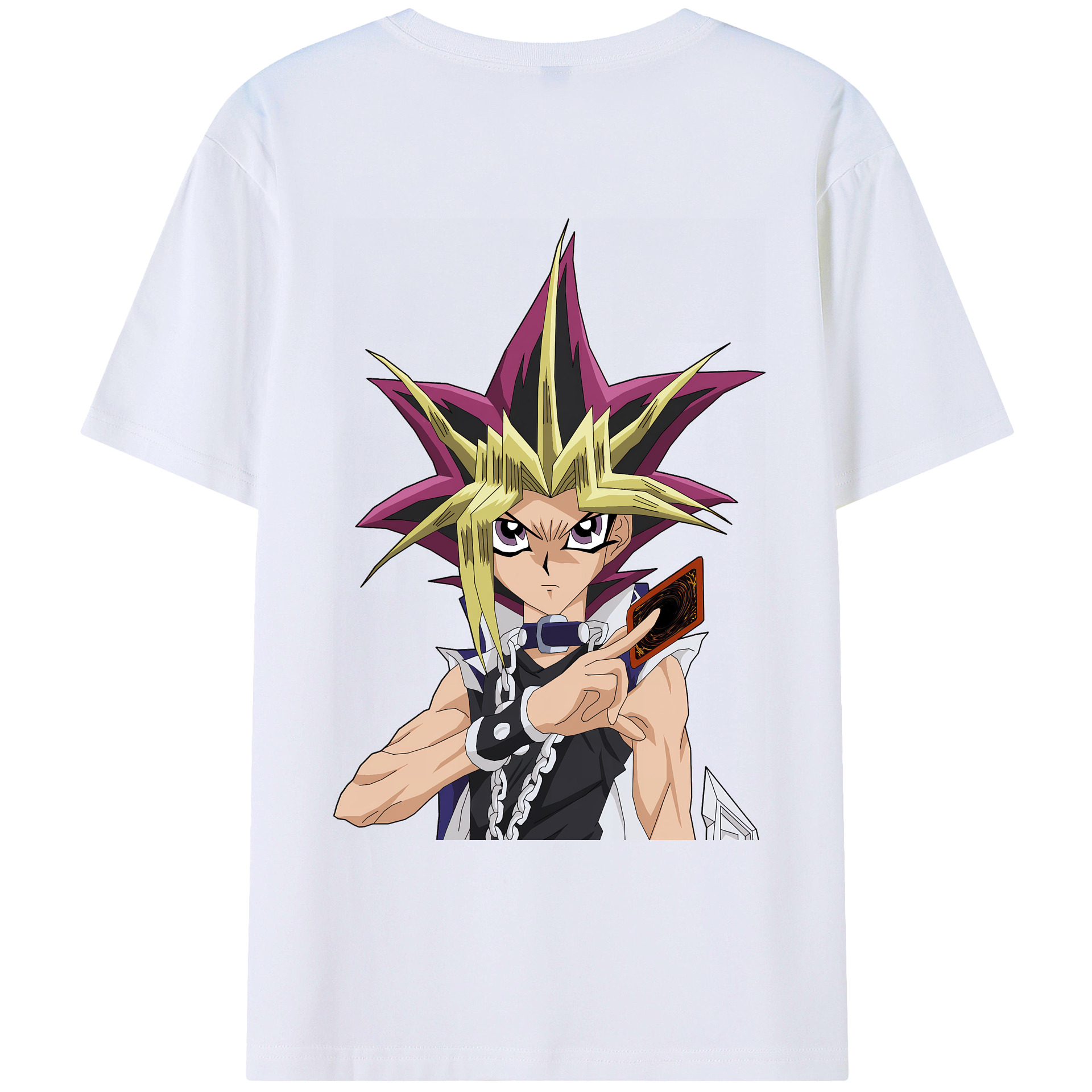 （画像用） 遊☆戯☆王 Yu-Gi-Oh! 綿100％ メンズ半袖Tシャツ（バックプリント） 通気性