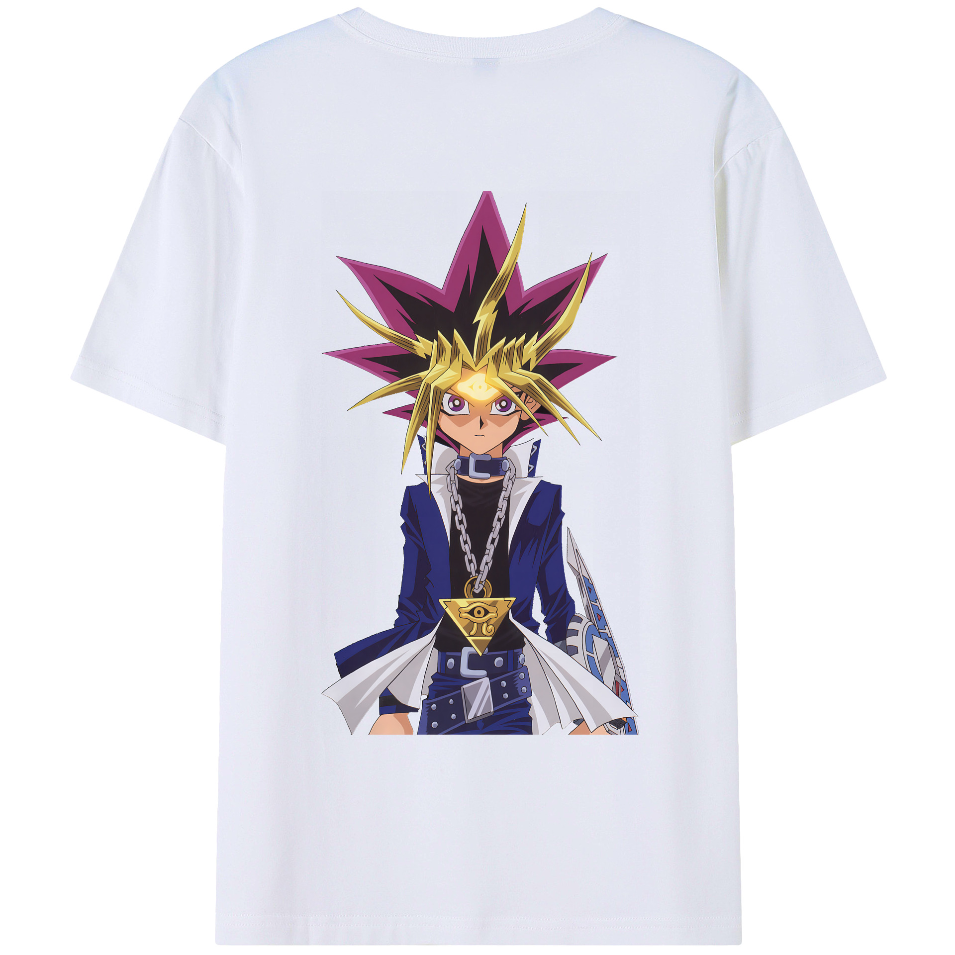（画像用） 遊☆戯☆王 Yu-Gi-Oh! 綿100％ メンズ半袖Tシャツ（バックプリント） 通気性