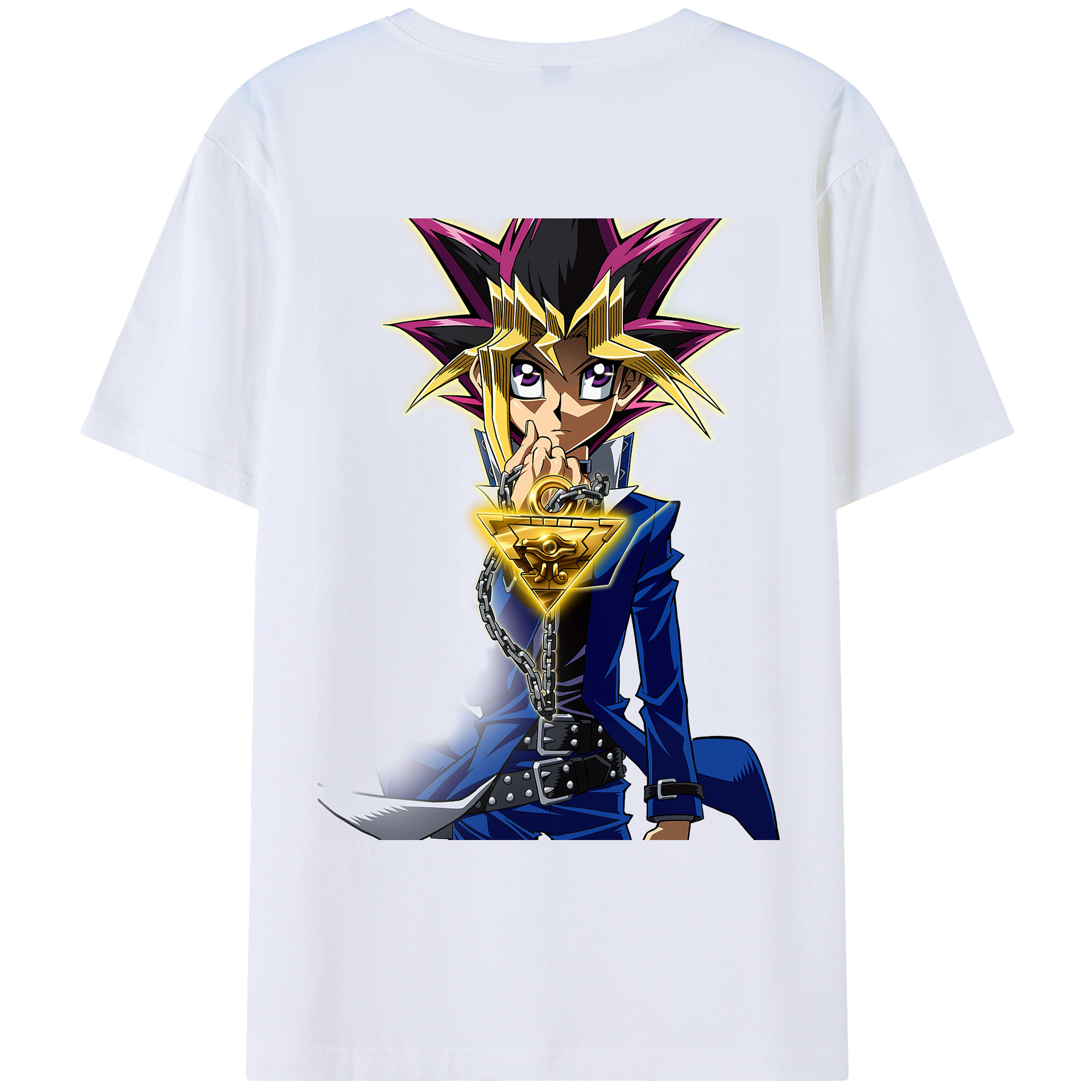 （画像用） 遊☆戯☆王 Yu-Gi-Oh! 綿100％ メンズ半袖Tシャツ（バックプリント） 通気性
