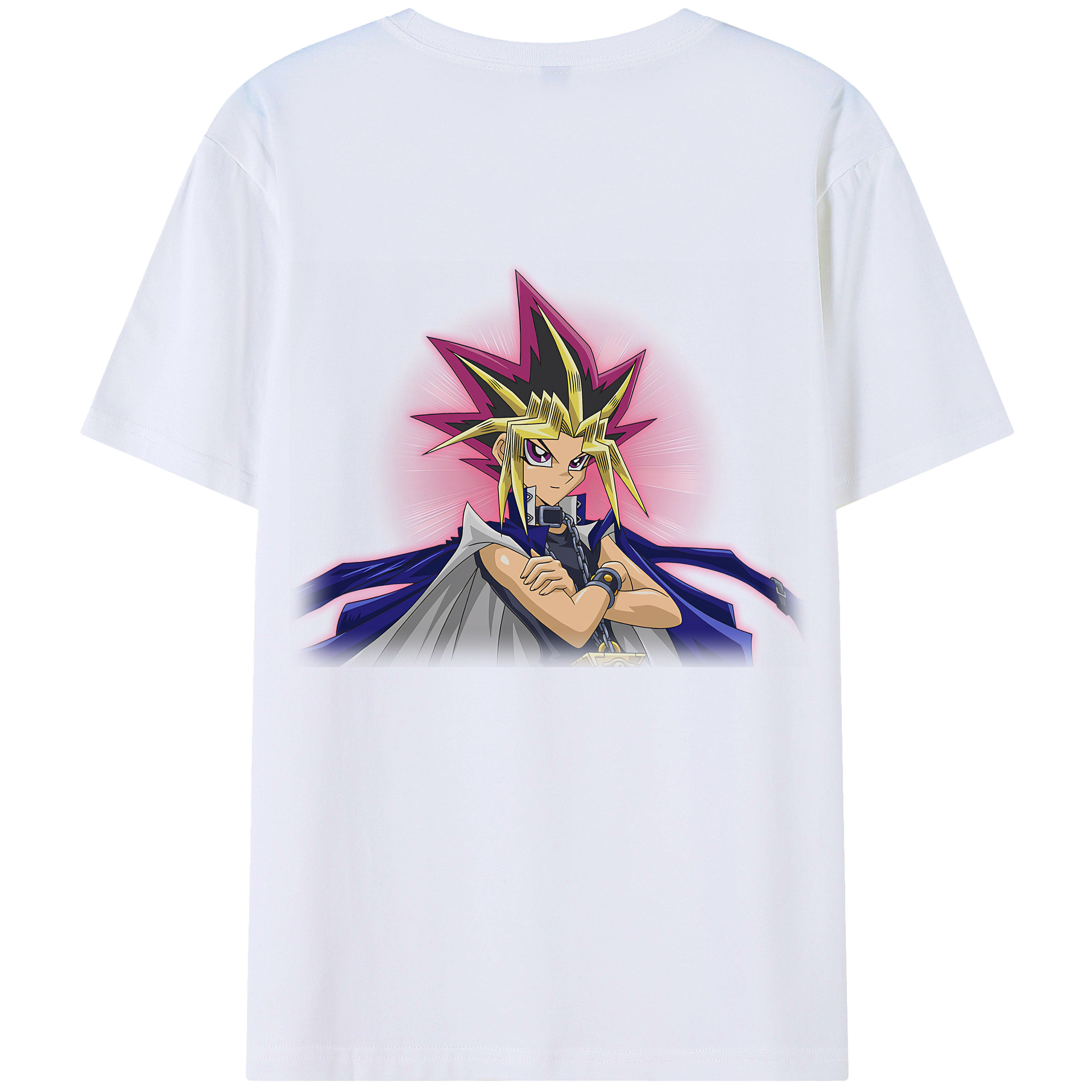 （画像用） 遊☆戯☆王 Yu-Gi-Oh! 綿100％ メンズ半袖Tシャツ（バックプリント） 通気性