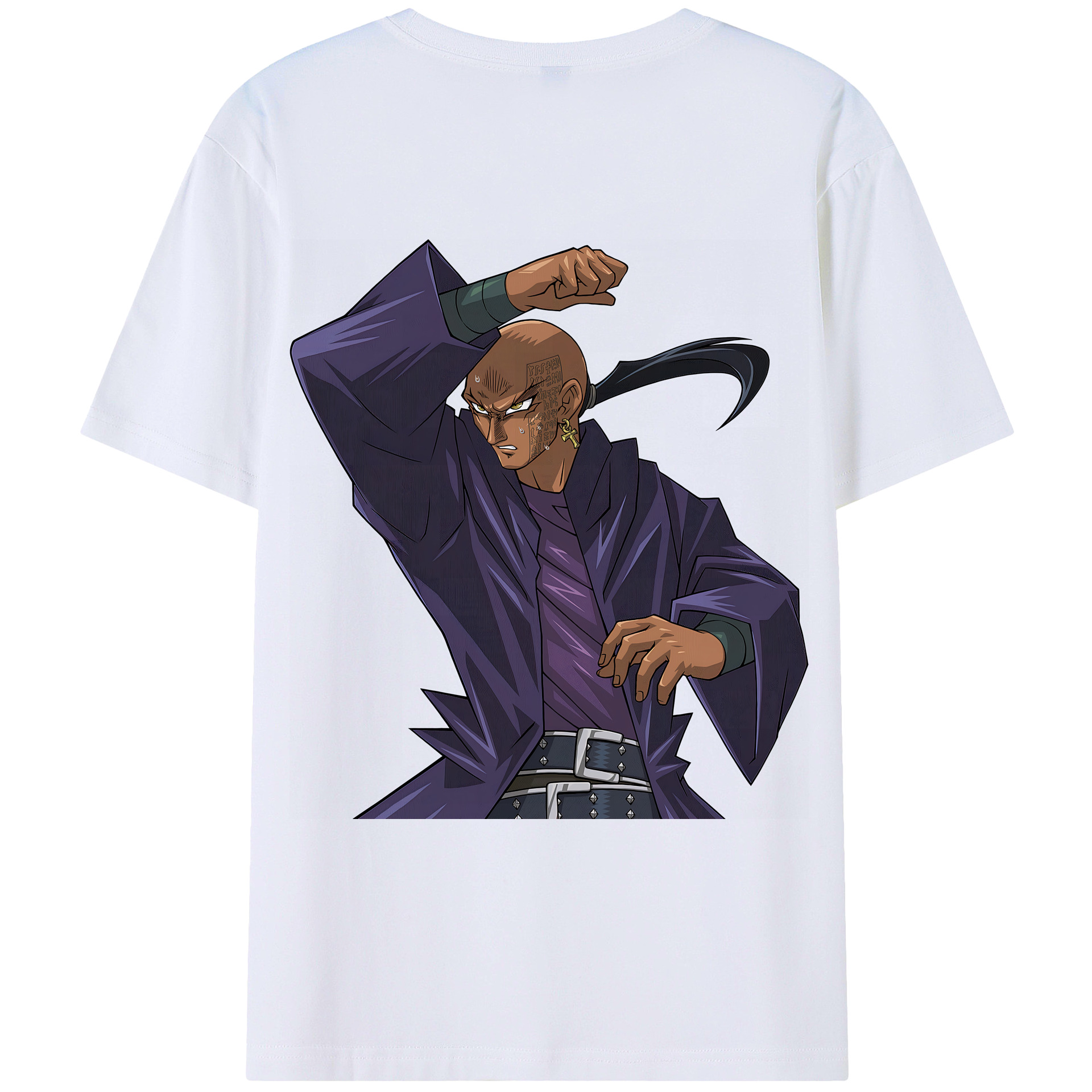 （画像用） 遊☆戯☆王 Yu-Gi-Oh! 綿100％ メンズ半袖Tシャツ（バックプリント） 通気性