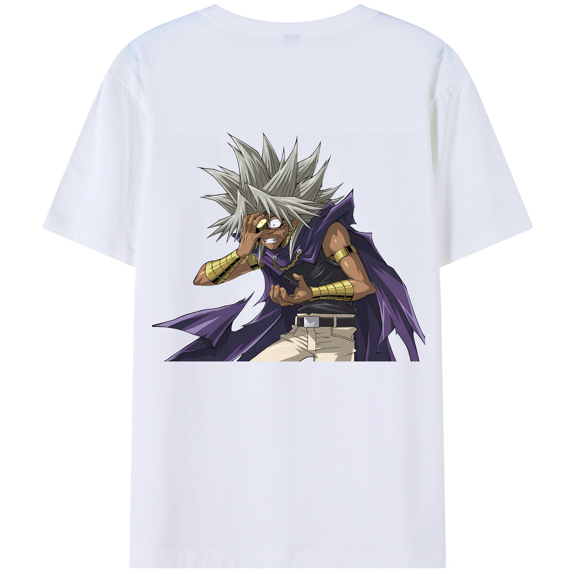 （画像用） 遊☆戯☆王 Yu-Gi-Oh! 綿100％ メンズ半袖Tシャツ（バックプリント） 通気性