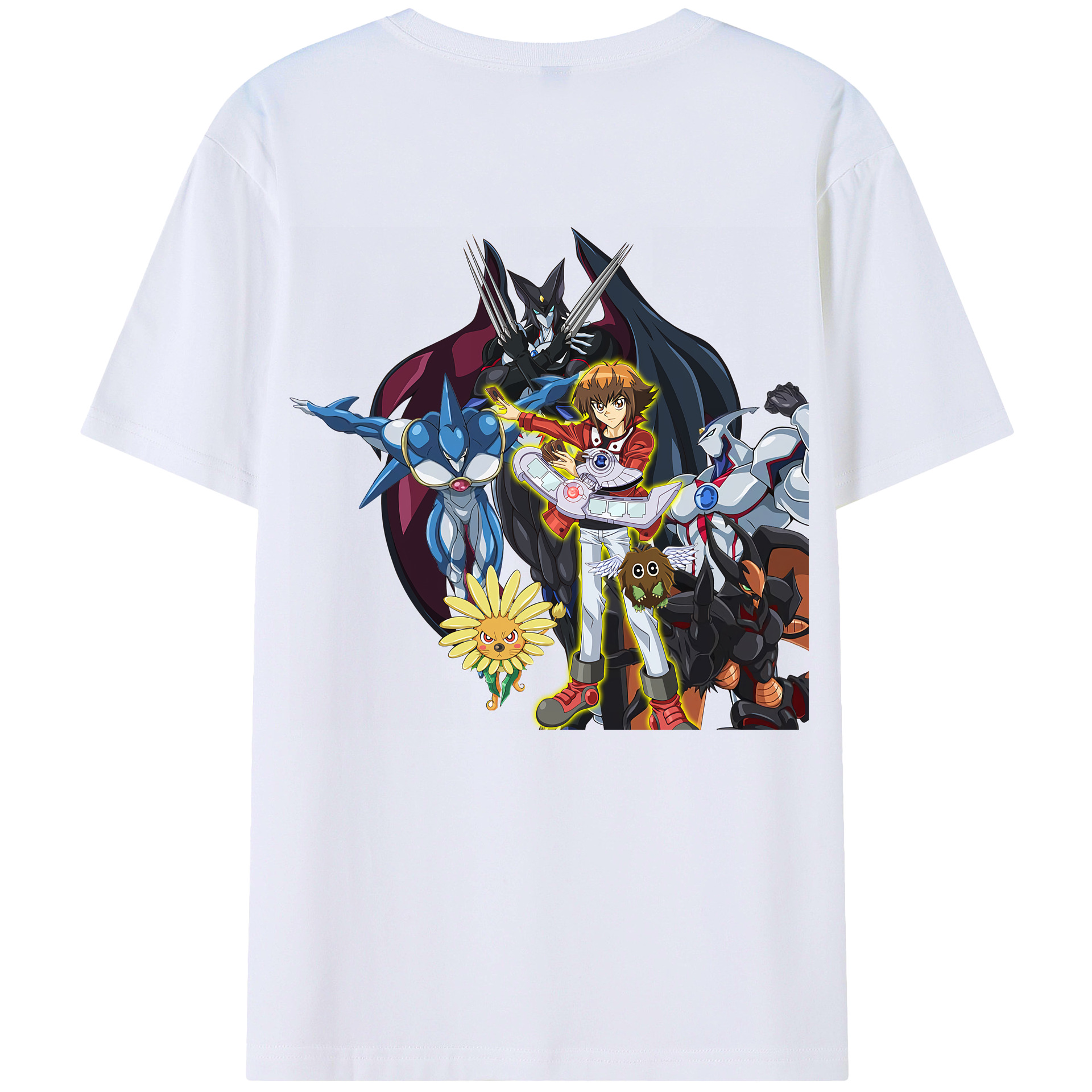 （画像用） 遊☆戯☆王 Yu-Gi-Oh! 綿100％ メンズ半袖Tシャツ（バックプリント） 通気性
